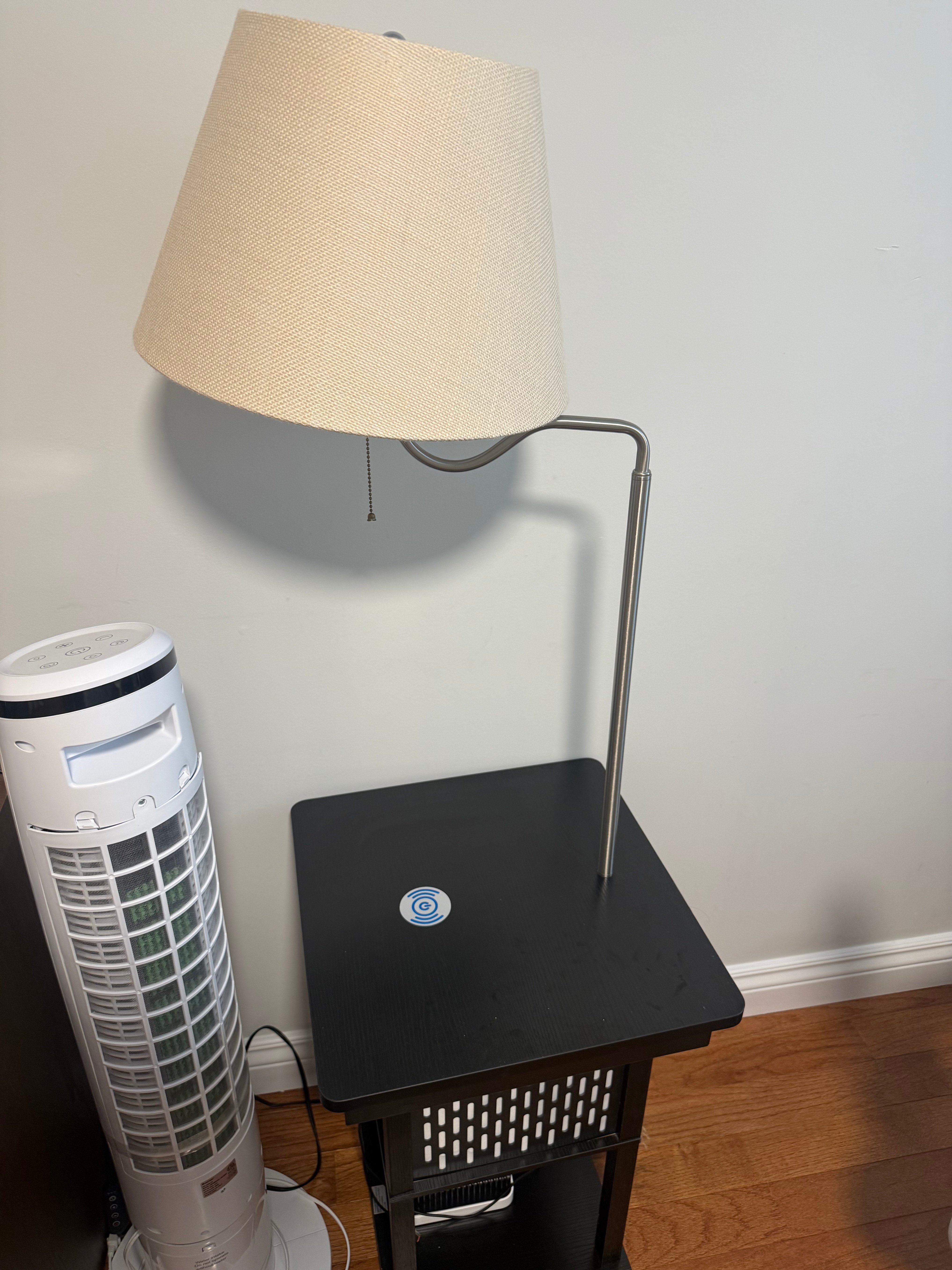 Brightech Madison Table & Lamp Combo with Wireless Charger & USB