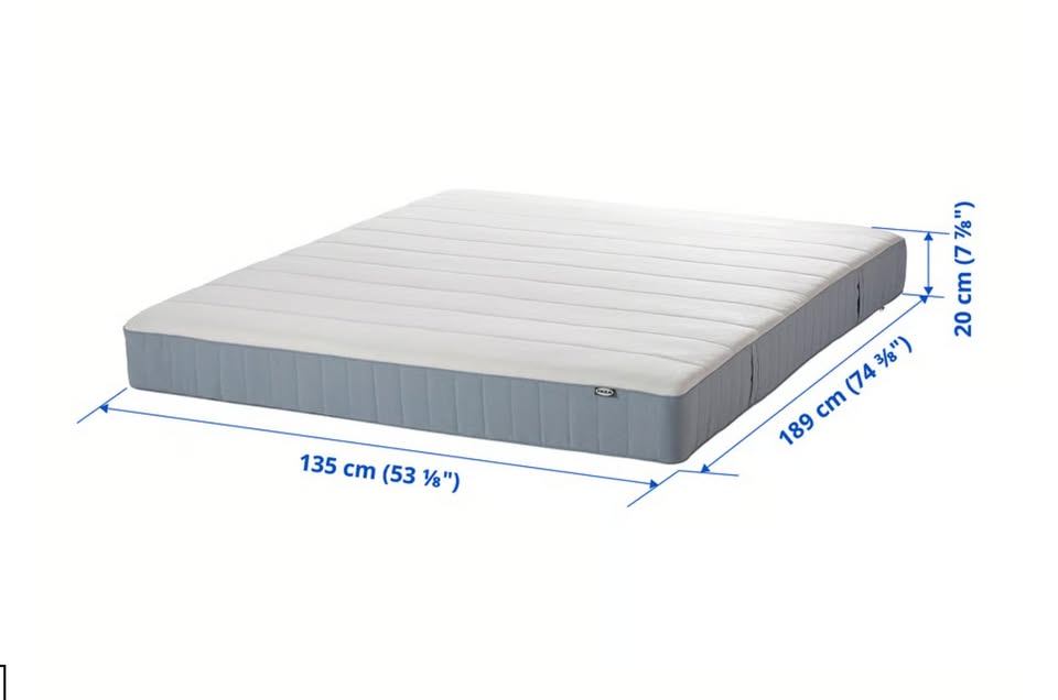 VESTERÖY Hybrid mattress, Queen size medium firm/white, - photo 4