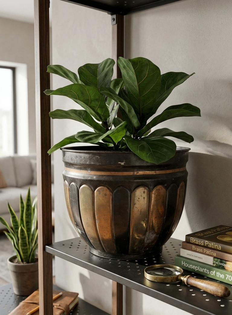 Brass Decorative Plant Pot