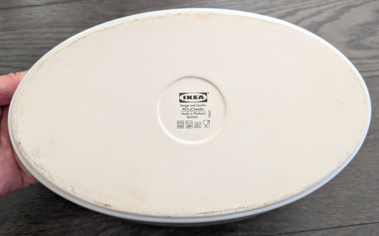 Oval bowl (24cm x 16cm x 6cm) & plate, ~15cm side (porcelain) - photo 3