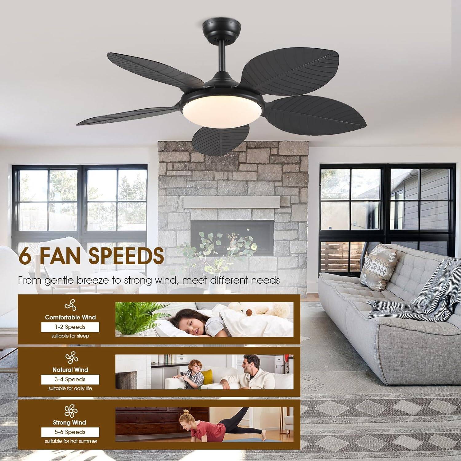 Ceiling Fan with Lights and Remote - photo 4