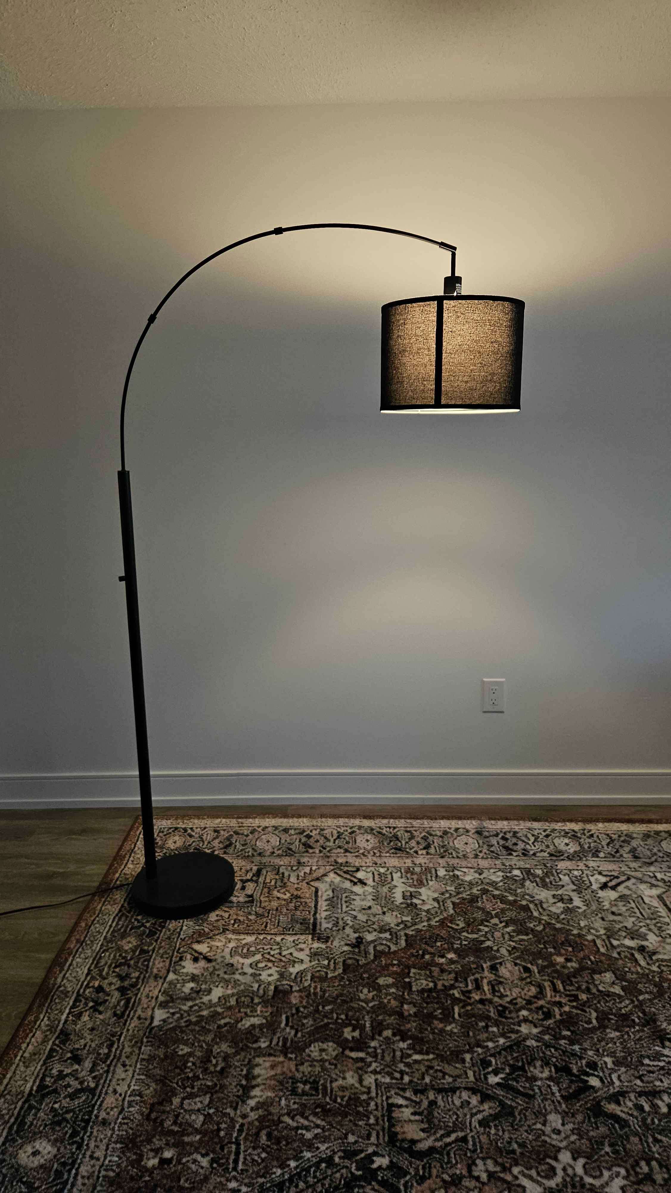 Arc Floor Lamp - Black Metal Black Shade