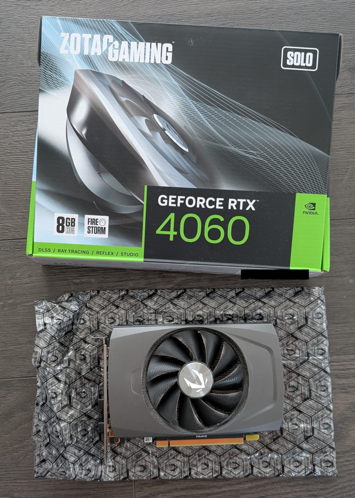 Zotac NVIDIA GeForce RTX 4060 8GB Solo (single fan)