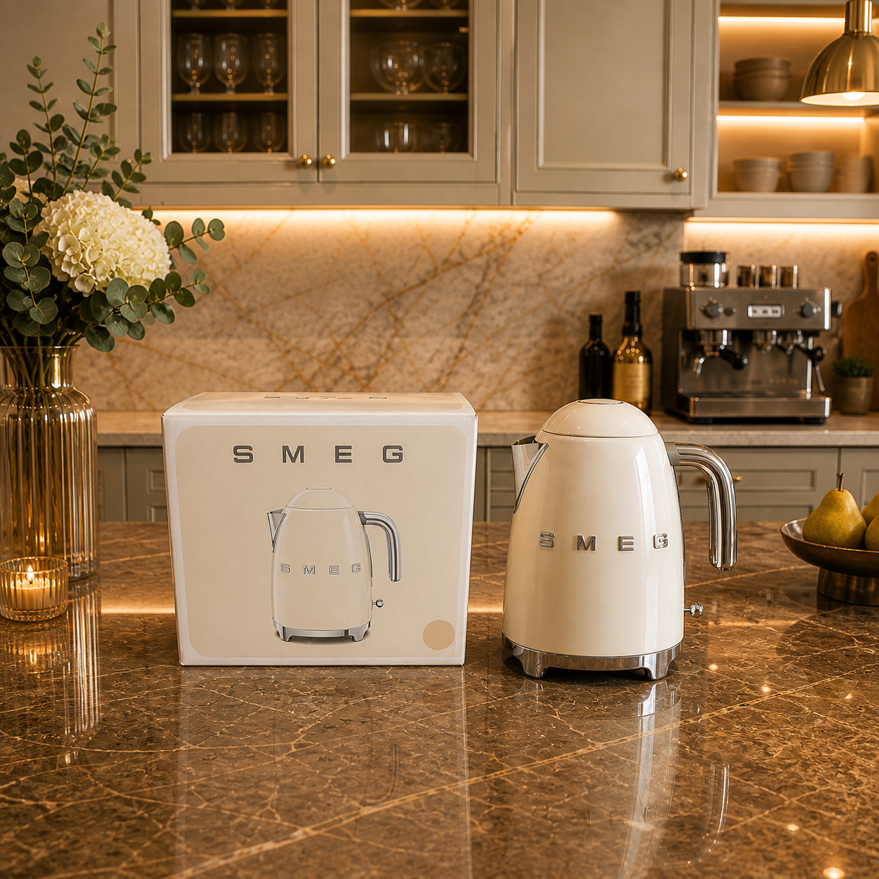 Retail Price $316-Sealed Unopened Smeg Retro Style Kettle, 1.7-L