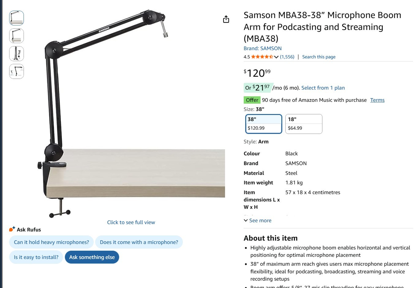 Microphone Boom Arm - photo 2