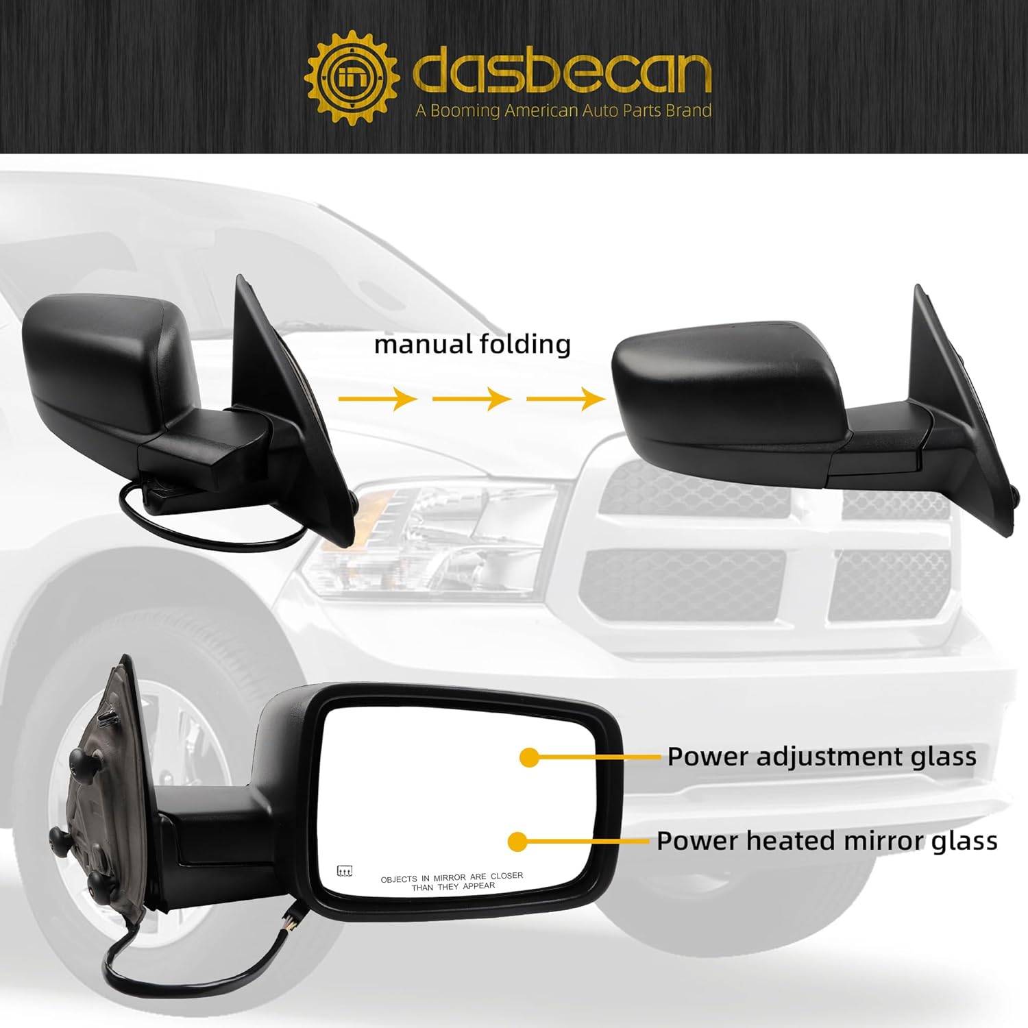 Dodge Ram Passenger Mirror - photo 2