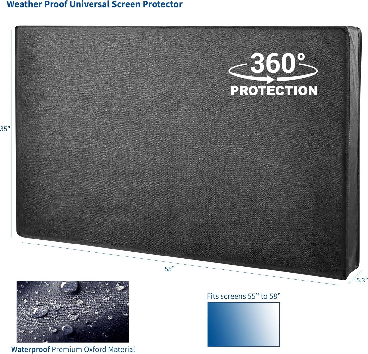New VIVO Flat Screen TV Cover for 55 to 58 inch Screens - photo 3