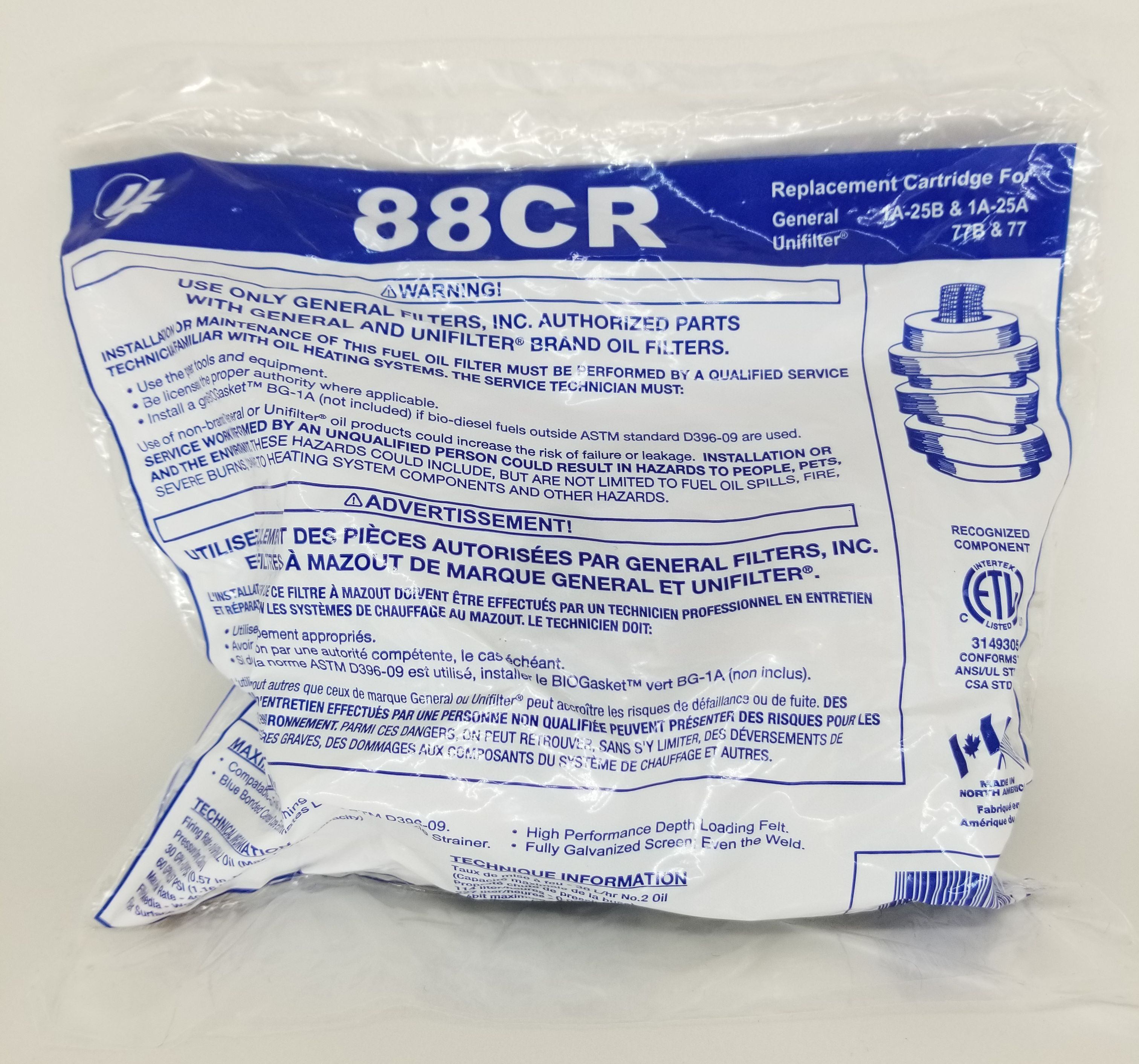 88CR Universal Filter Replacement Cartridge