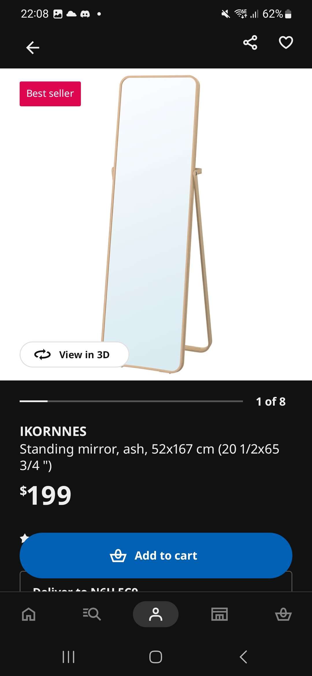 Standing Bamboo Mirror - Ikea - photo 3