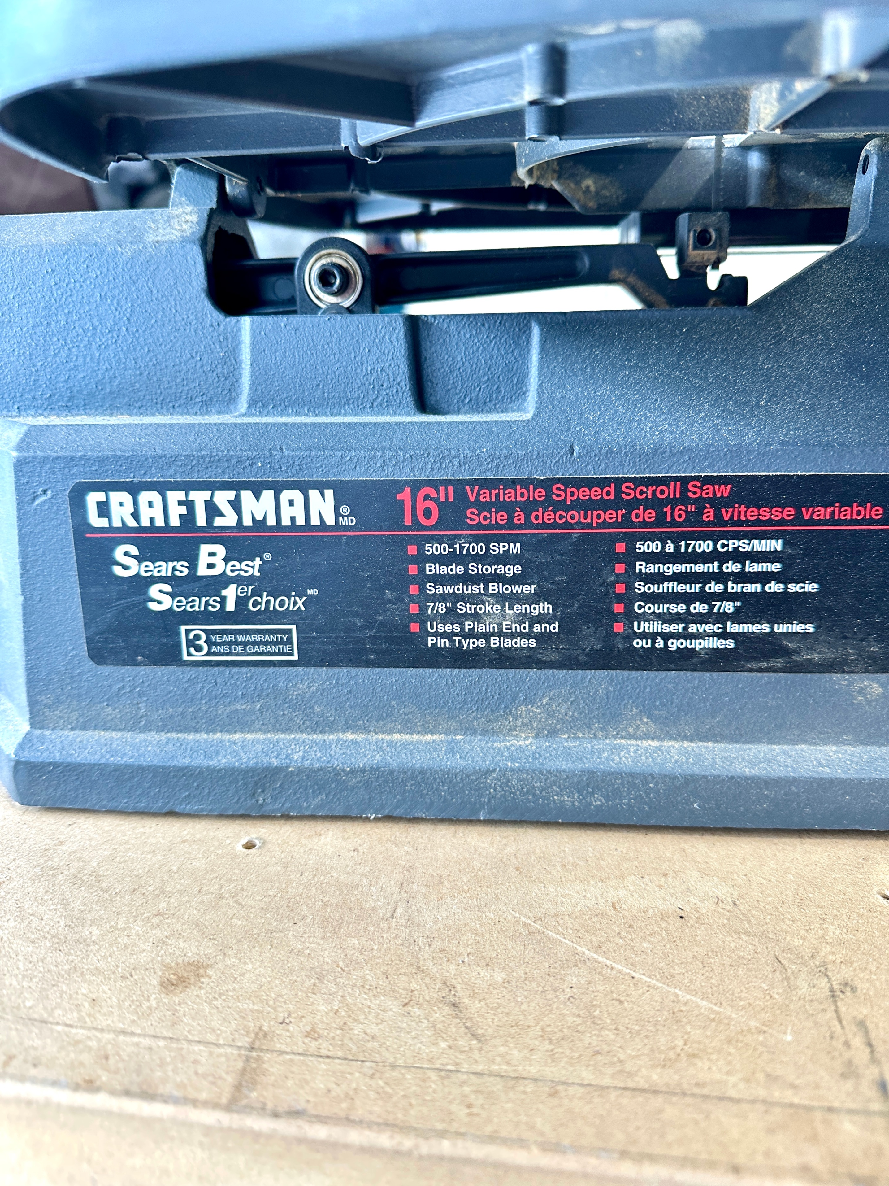Craftsman 16" Variable Speed Scroll Saw - photo 3