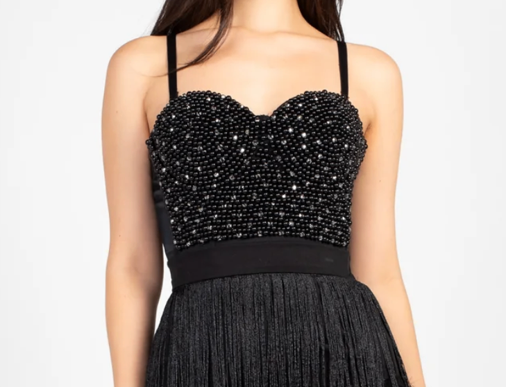Brand New Vienne Embellished Bustier Crop Top - photo 2