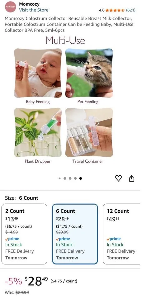 Momcozy Colostrum collector - BRAND NEW - photo 2