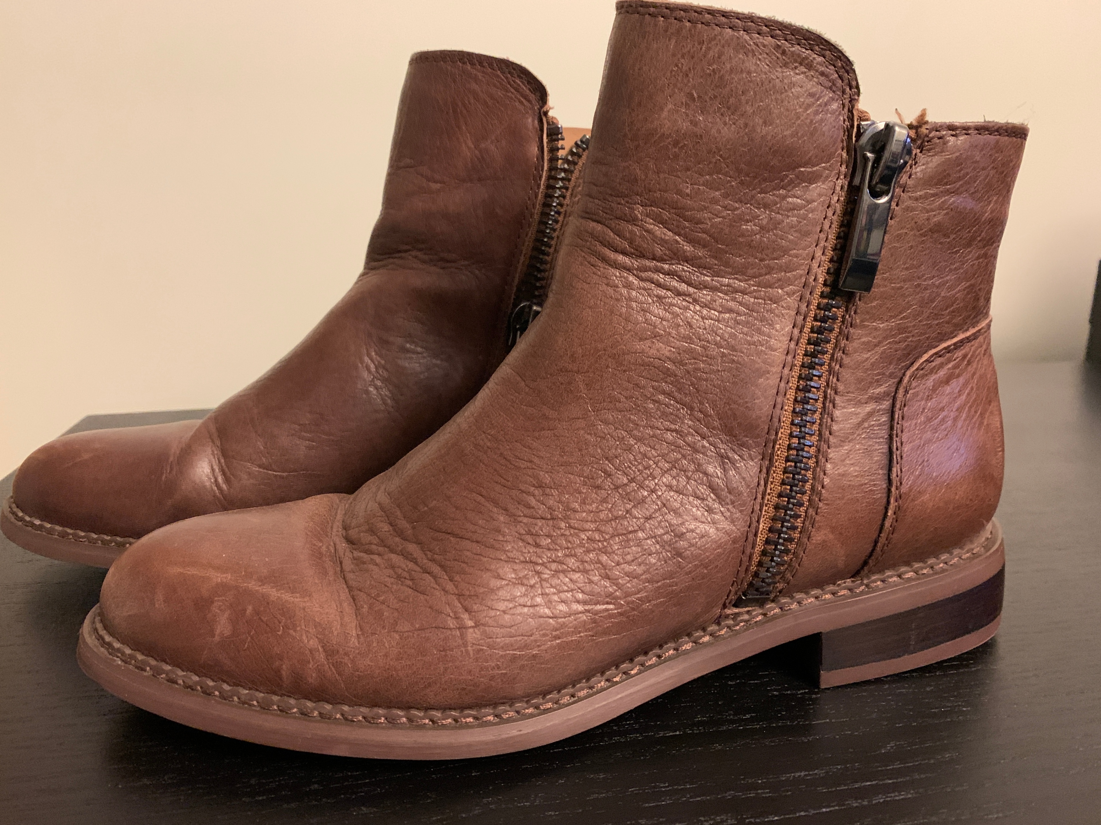 Franco Sarto Womens Ankle Boot with side zippers