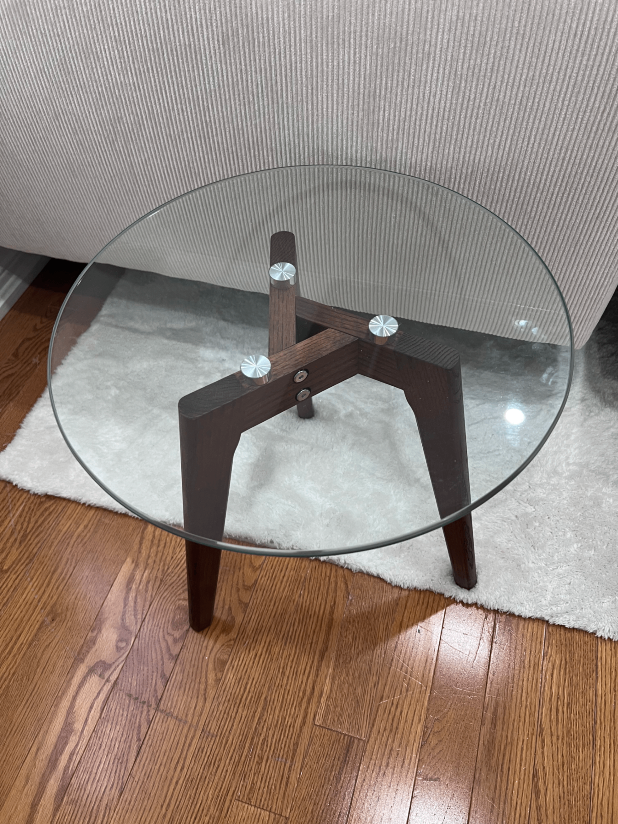Glass Coffee table + Side table Set - photo 2