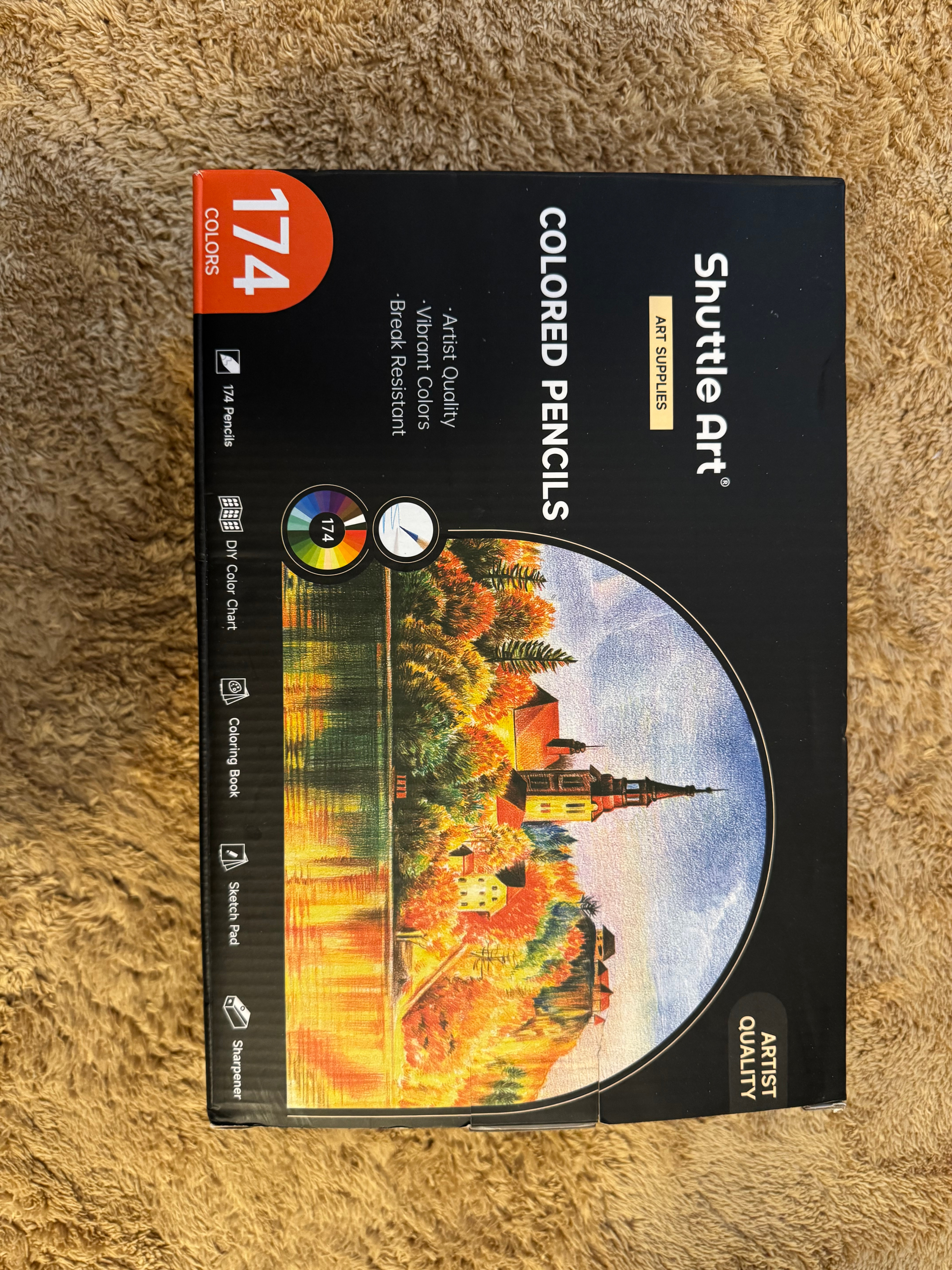 Shuttle Art 174 Colored Pencils Set
