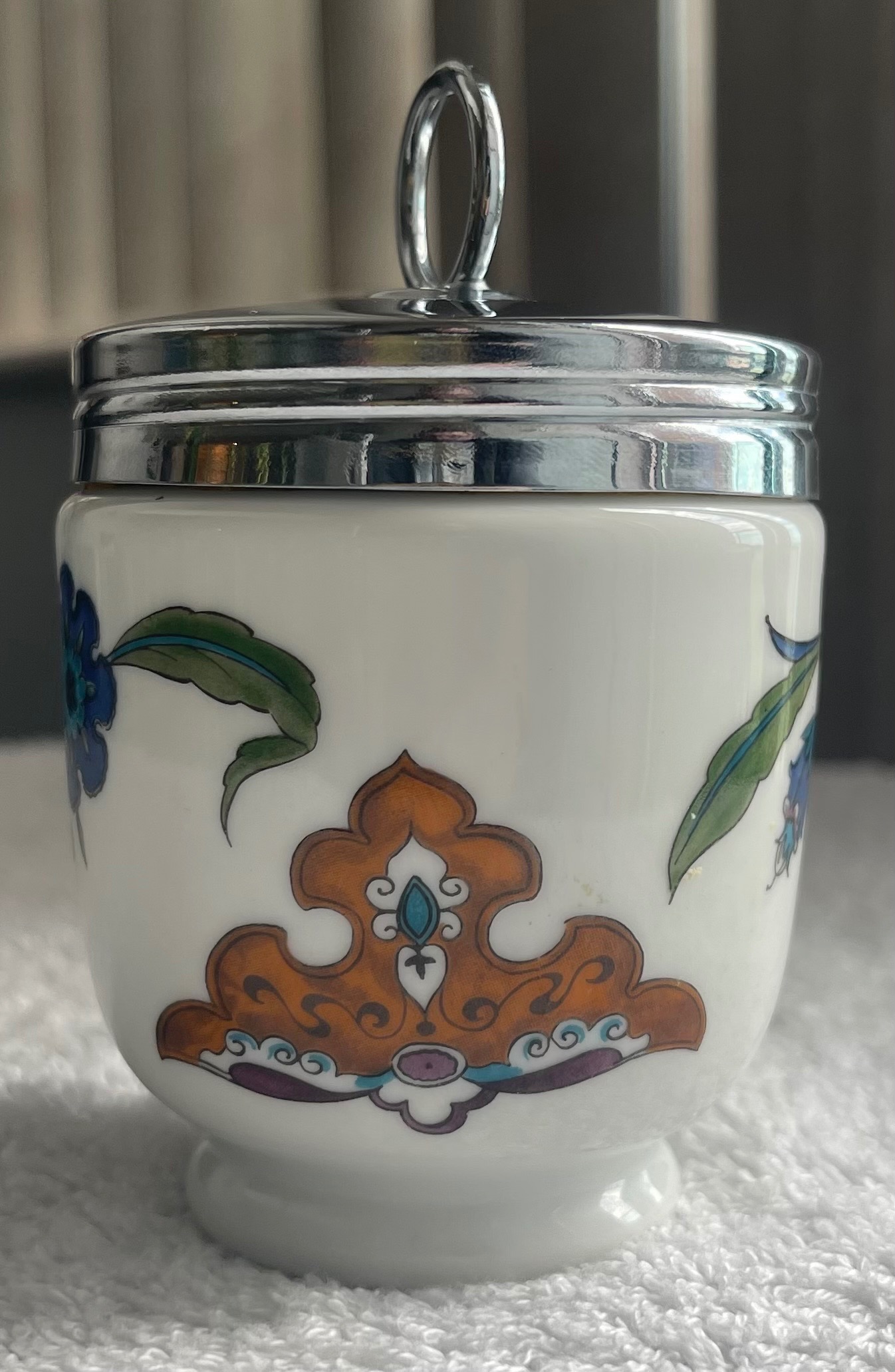 Rare King Size Royal Worcester Egg Coddler (Palmyra Pattern) - photo 3