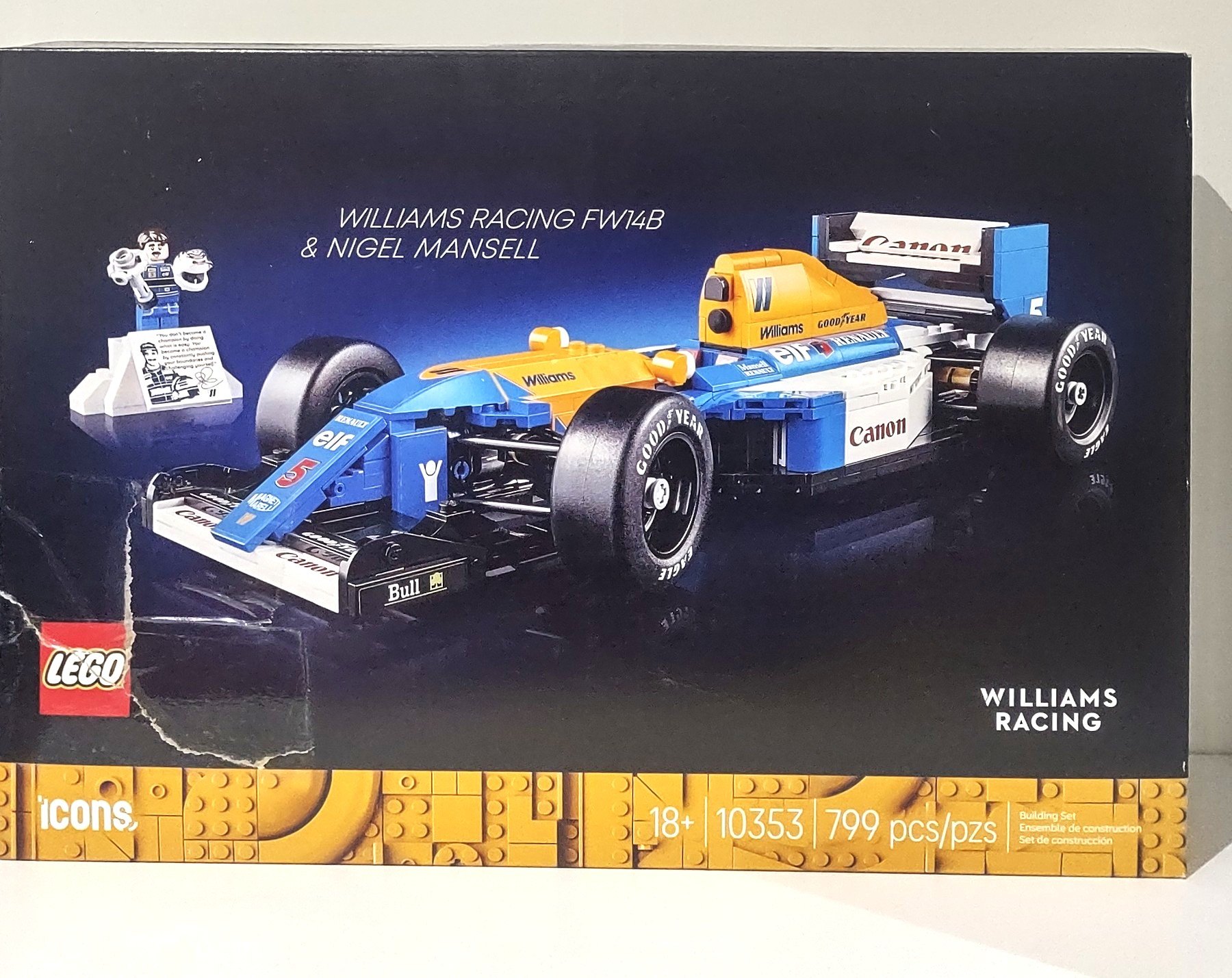 Lego Icons Williams Racing FW14B & Nigel Mansell 10353
