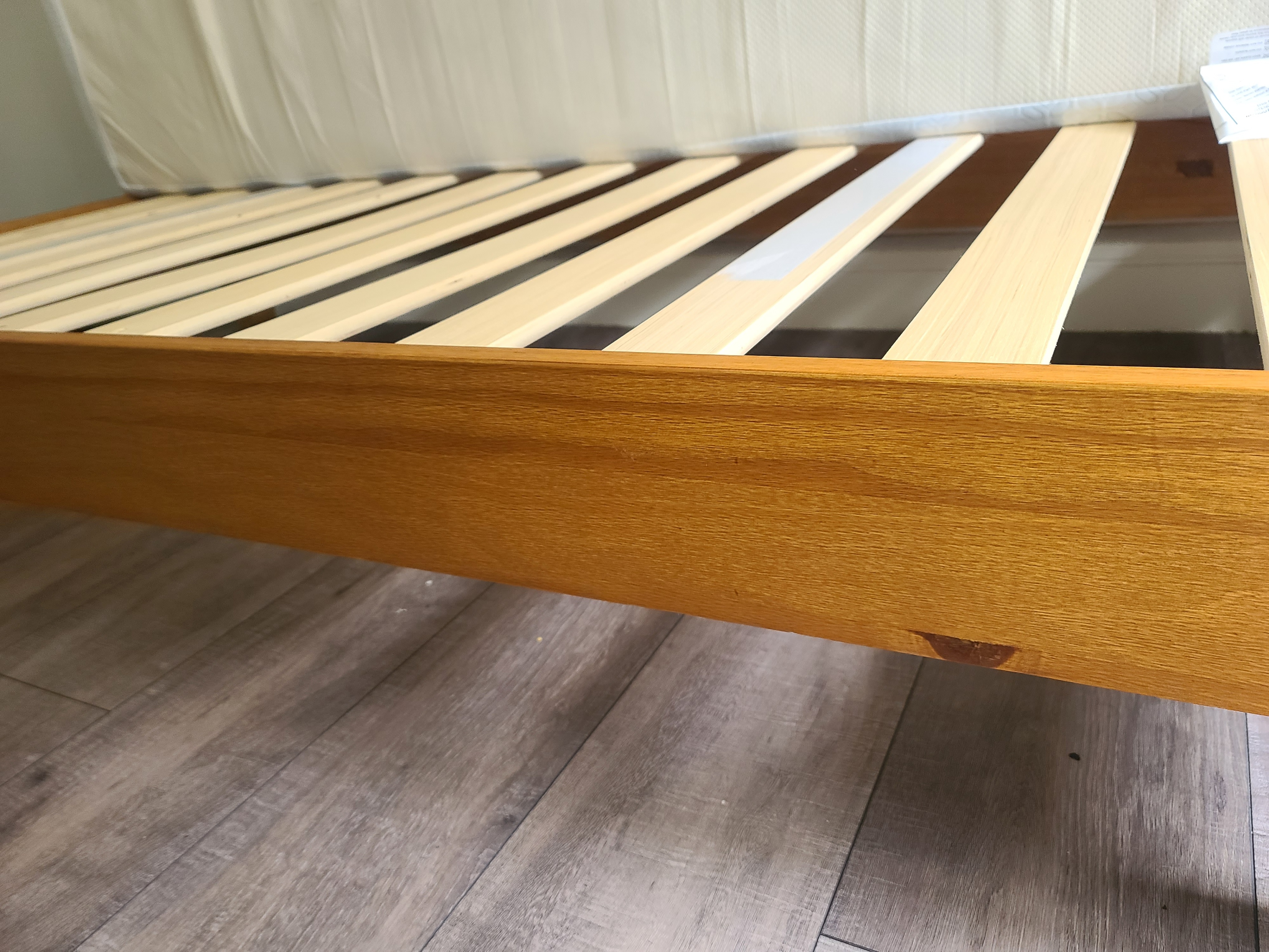 SELL BY May 16 Wooden Bed frame Twin. Mattress Gel Mem separate