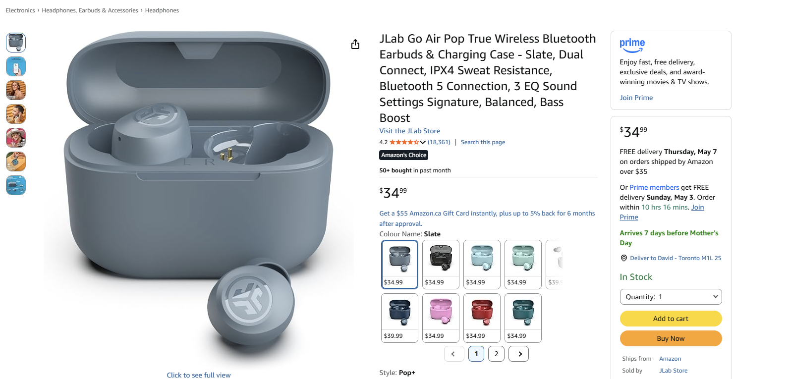 Used Jlab earbud - photo 3