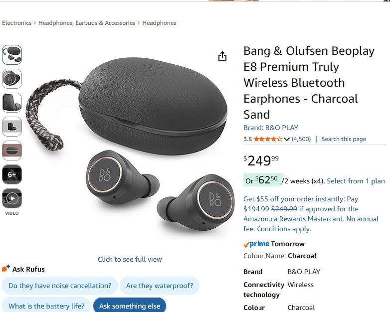 Bang & Olufsen Beoplay E8 Earphones earbuds