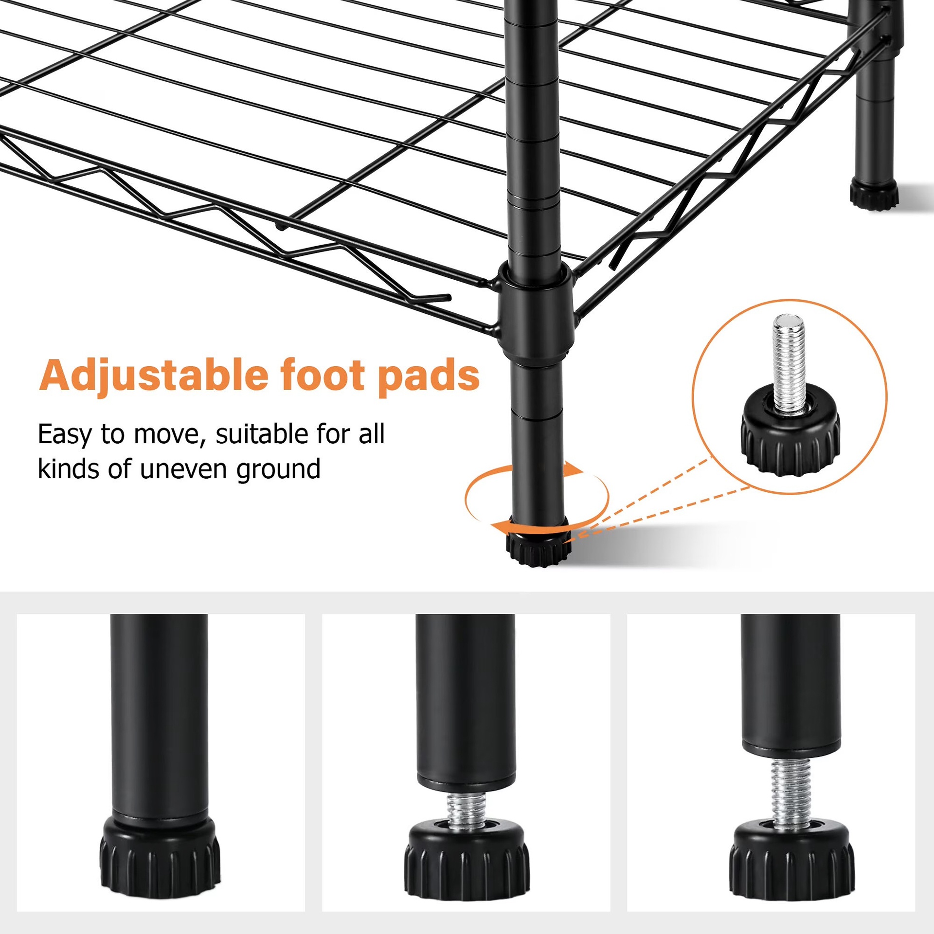 6-Tier Heavy-Duty Wire Shelving Unit - Like New - photo 5