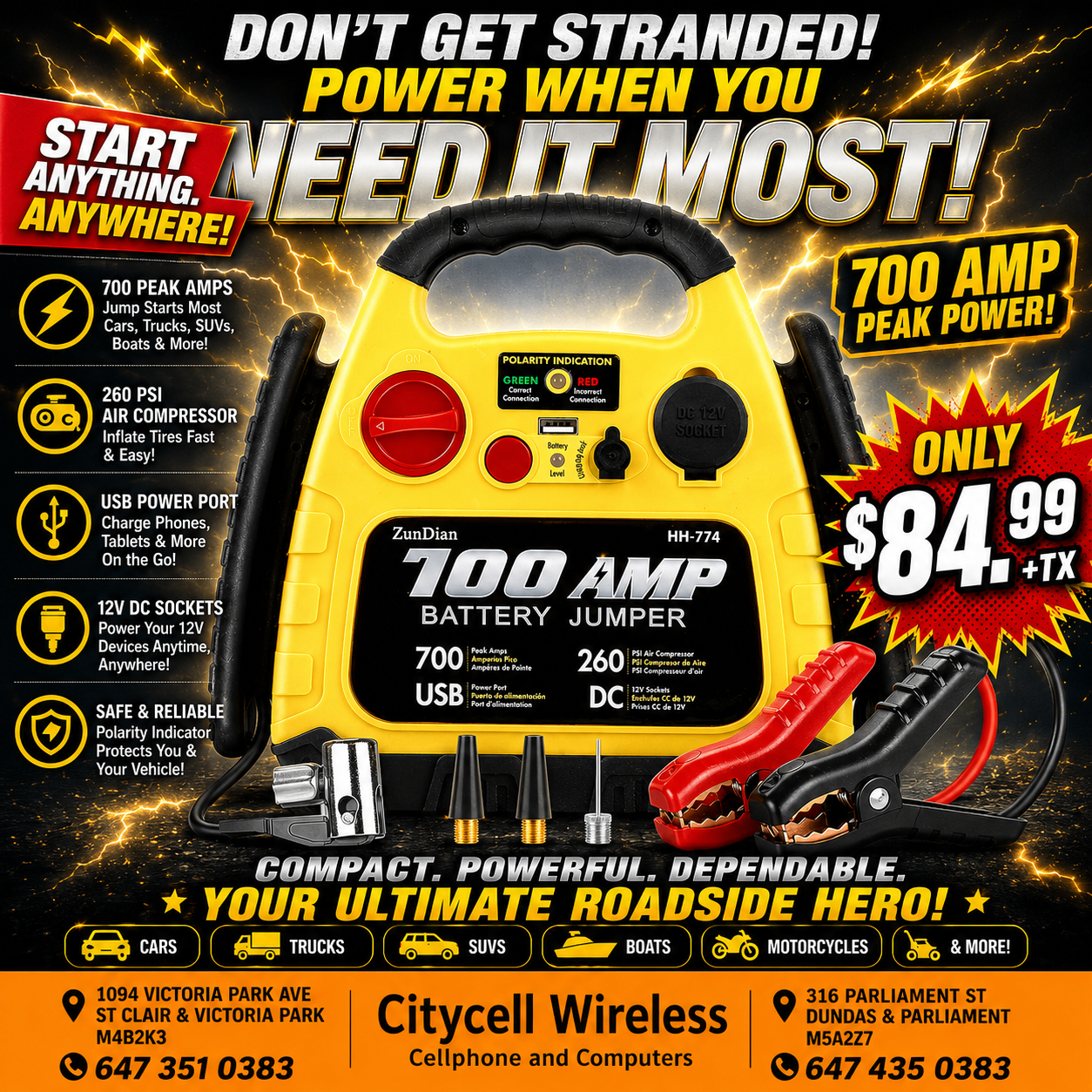 700 AMP BATTERY JUMPER