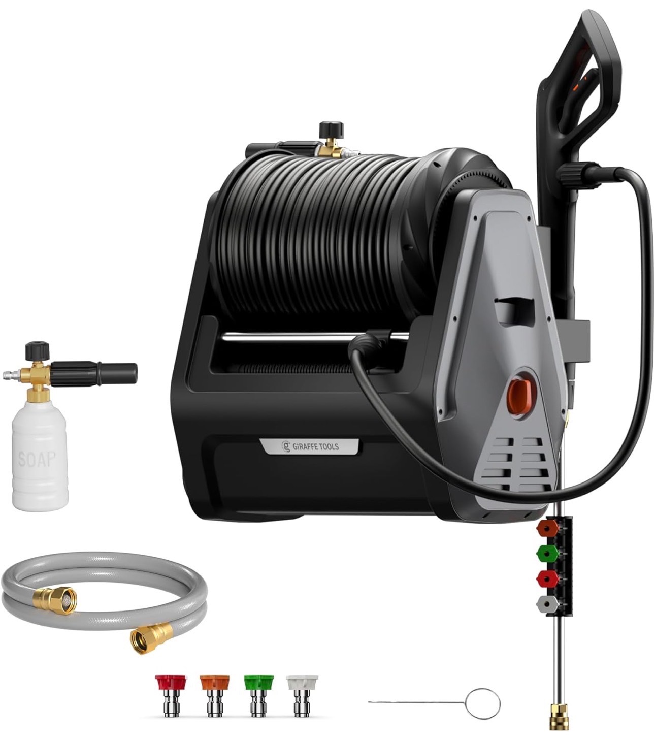 Wall Mounted 100FT Retractable Pressure Washer 2900PSI 2.2GPM - photo 5