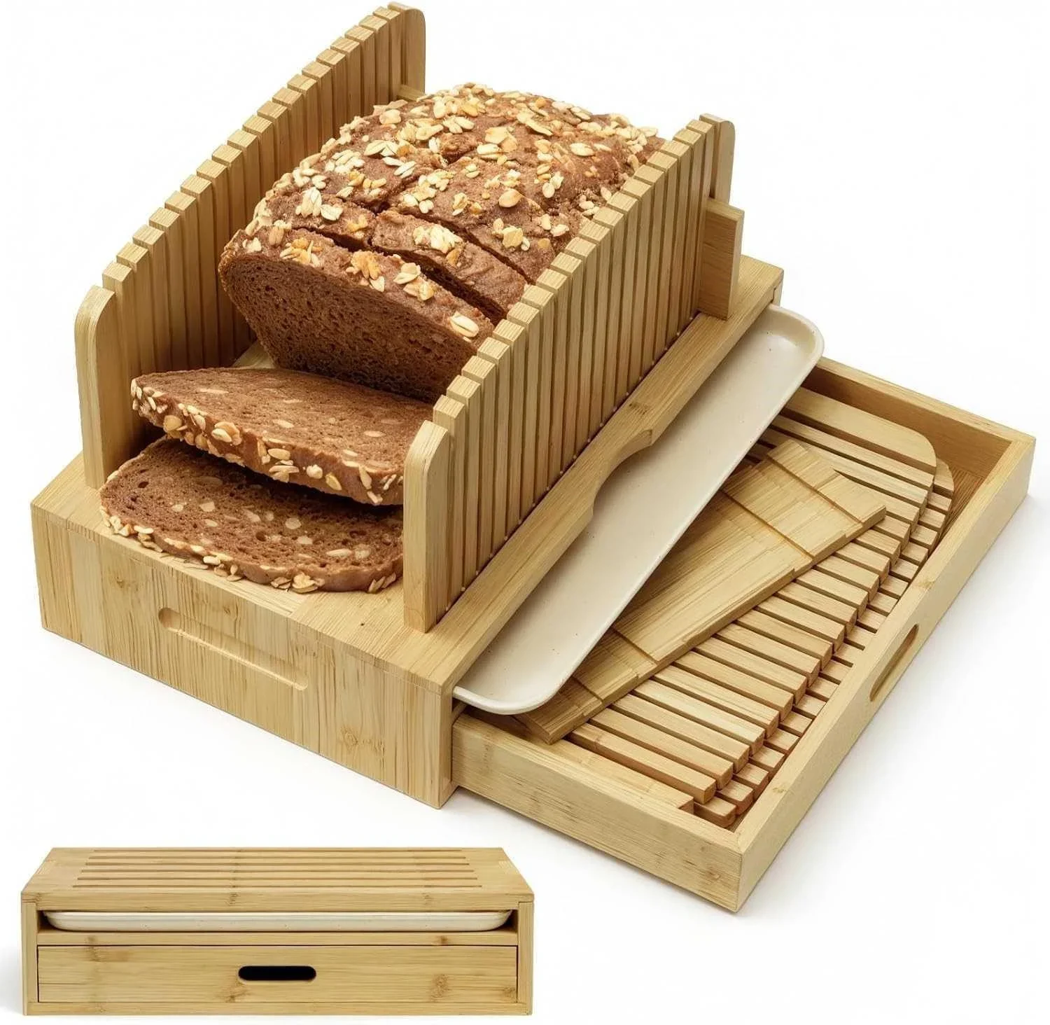 Bamboo Bread Slicer for Homemade Bread