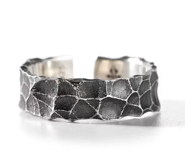 Textured Silver Adjustable Ring - photo 2