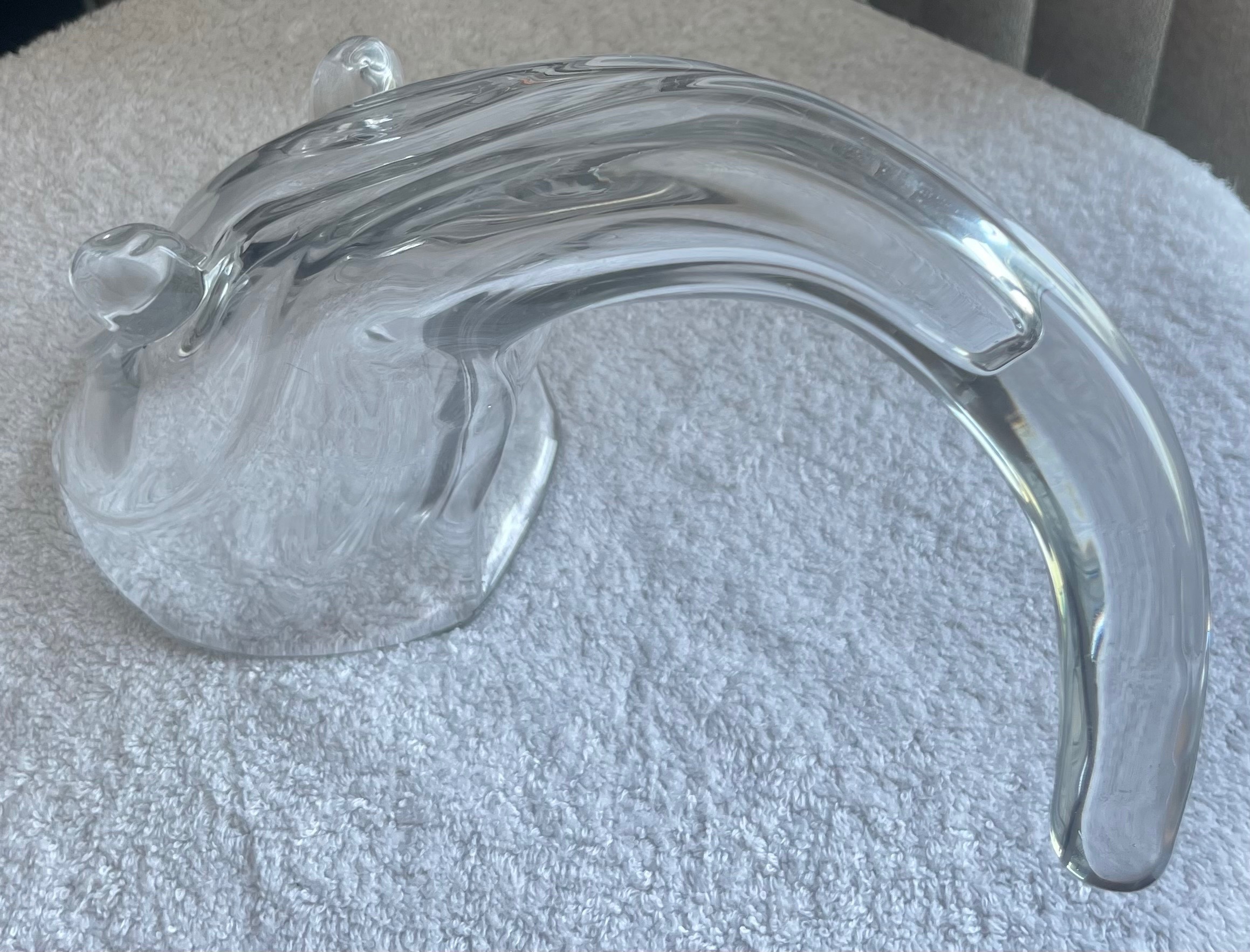 Heavy Vintage Duncan & Miller Glass Horn Vase (2.6 LBS - photo 4