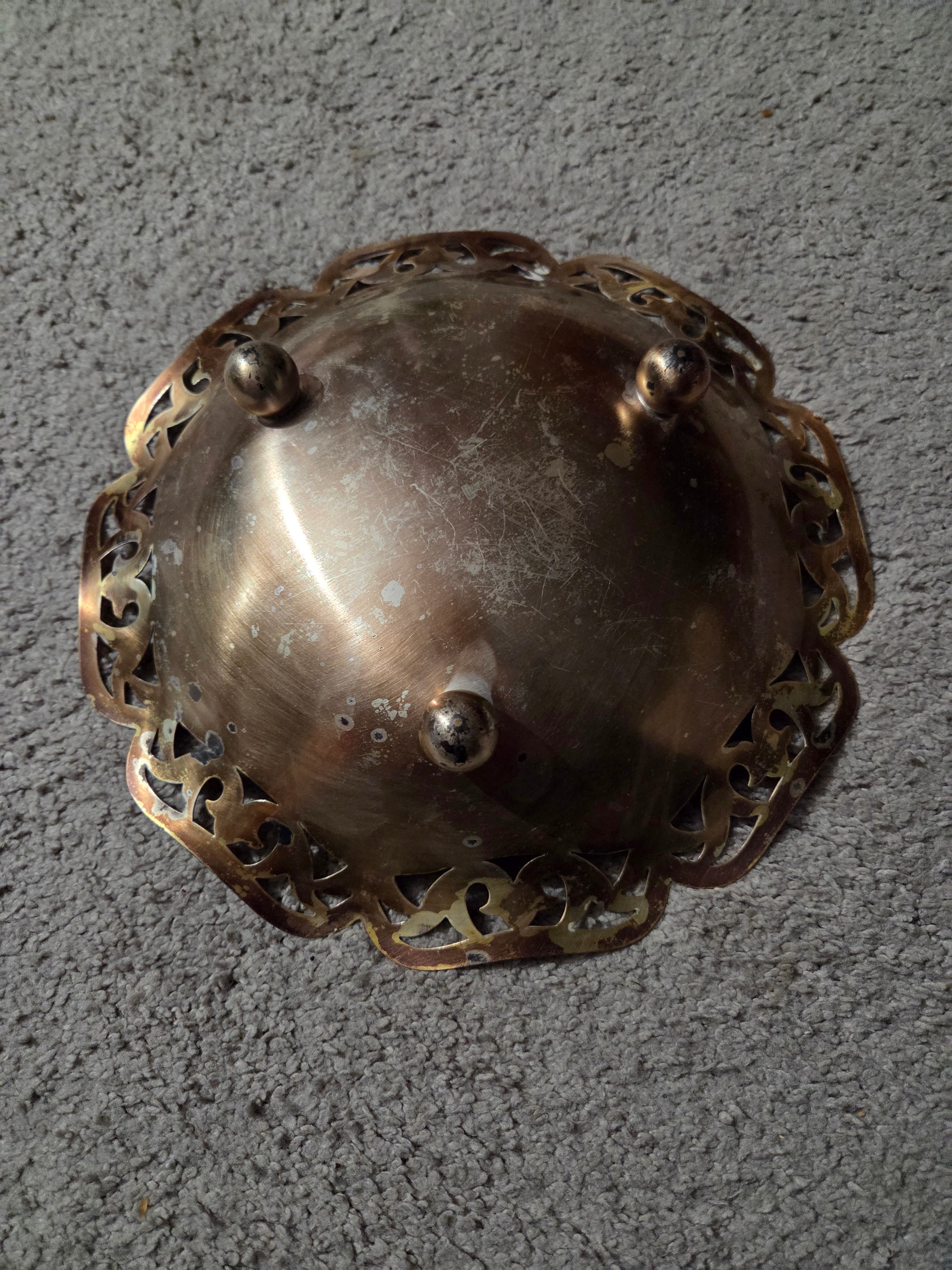 Vintage Hammered Silver-Plated Footed Centerpiece Bowl, 9.5" - photo 2