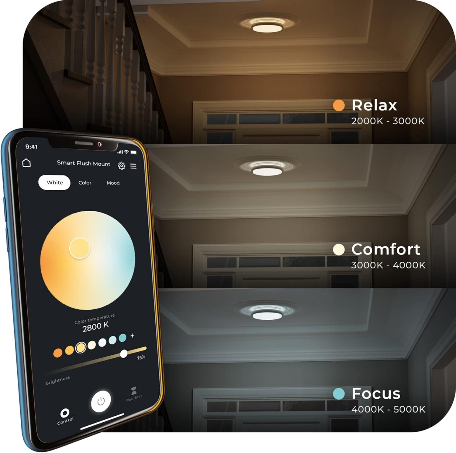 Smart Ceiling Light (App + Voice Control) – Cheap