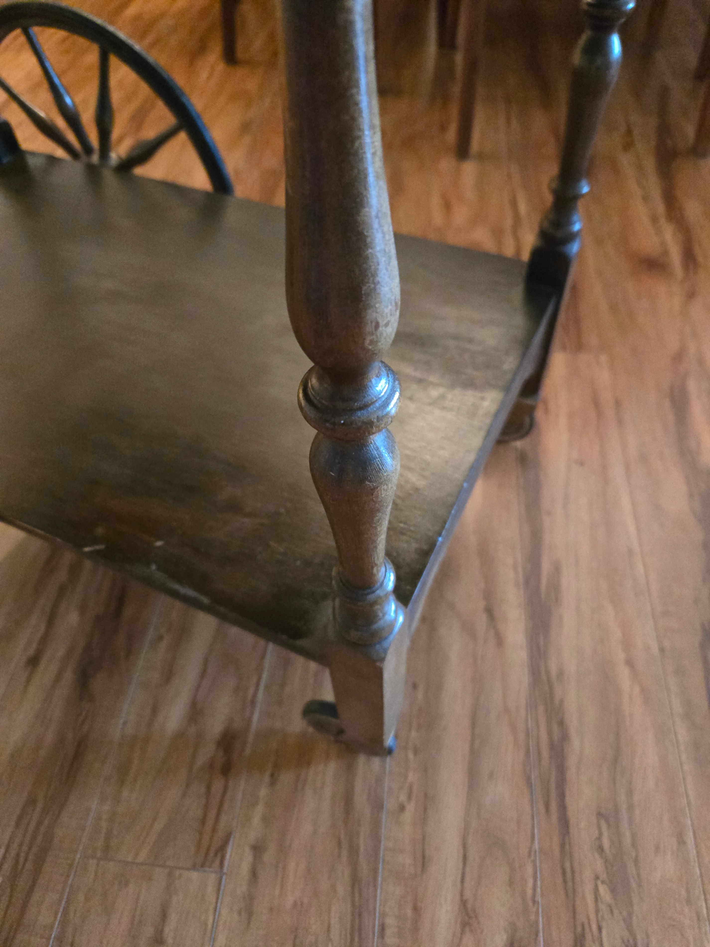 Antique 1920s Mahogany Tea Wagon - photo 4