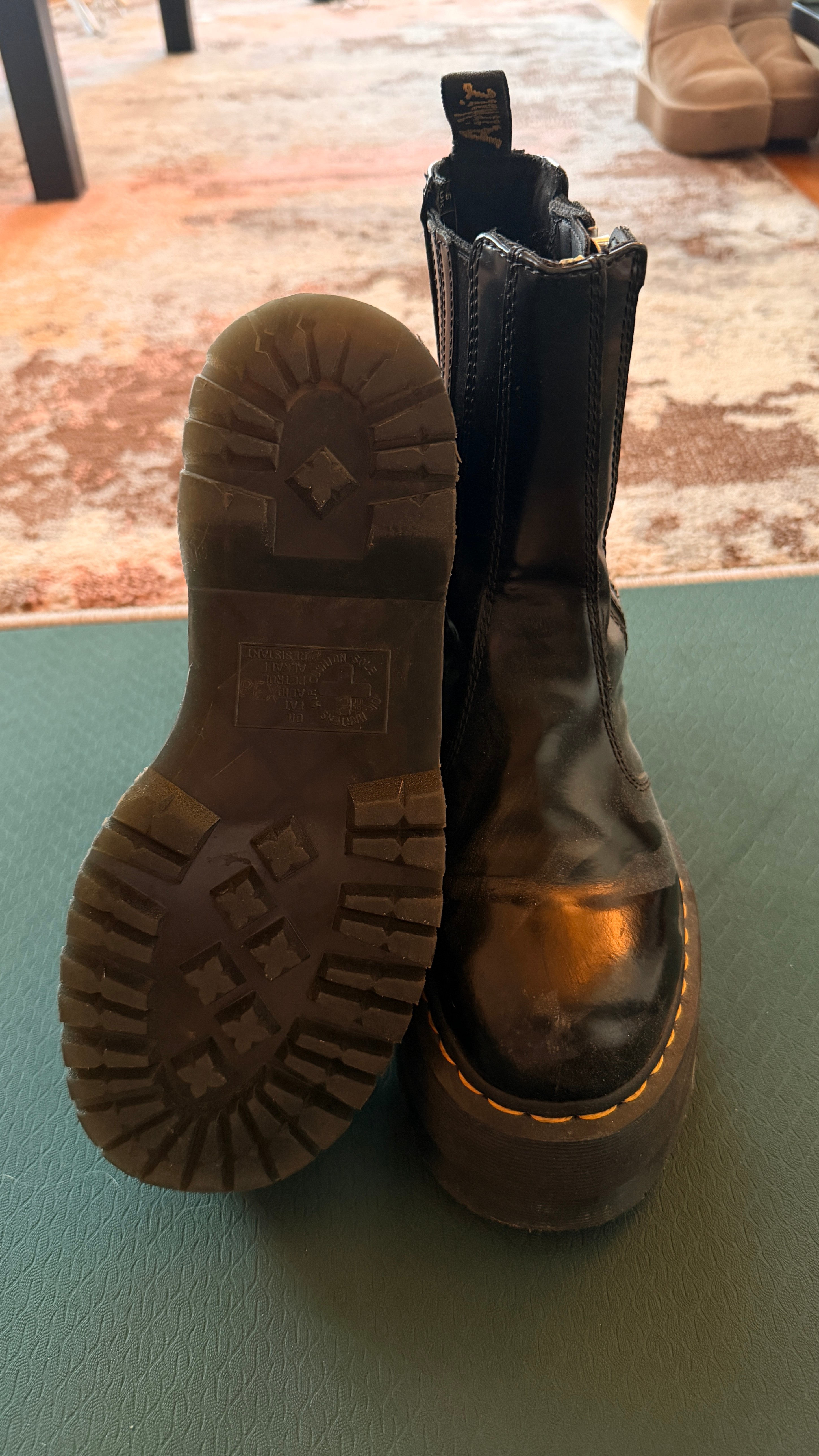 Dr. Martens Black Leather Platform Chelsea Boots - photo 3