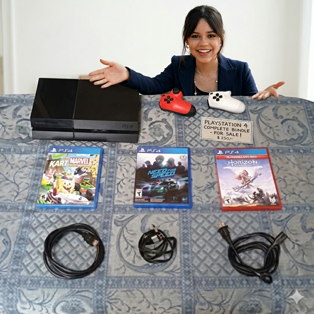 PS4 Bundle with 3 games and 2 controllers