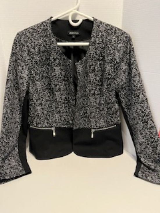 Jessica Women’s Blazer, Size 10, Black and Grey