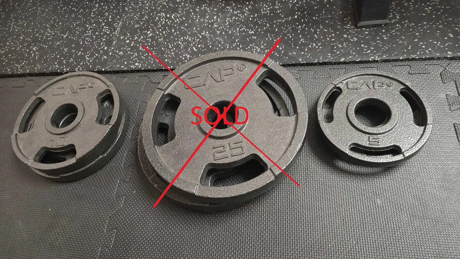 10lb, 5lb Set Of Barbell Weight Plates Cast Iron