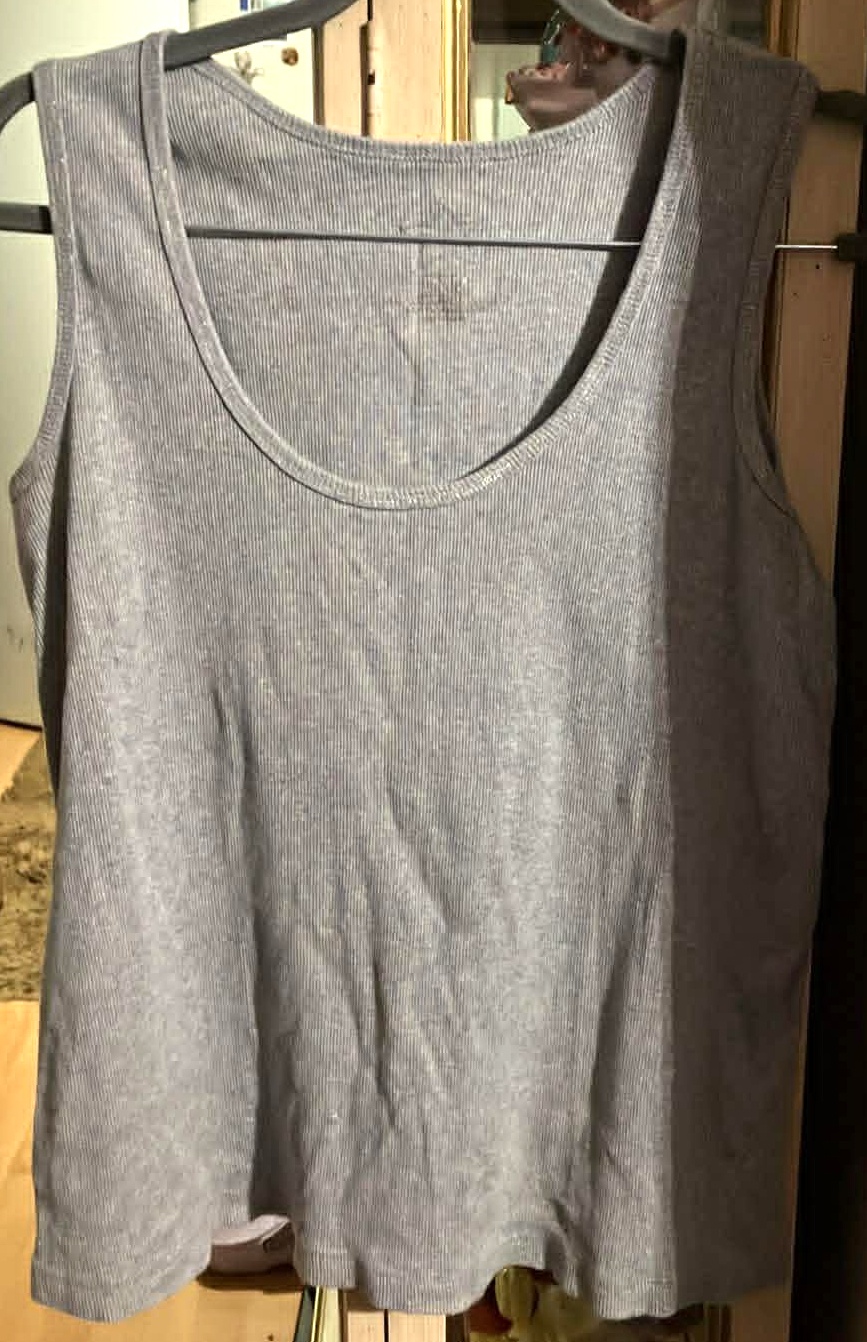 Women Grey Tank Top - Size 1X
