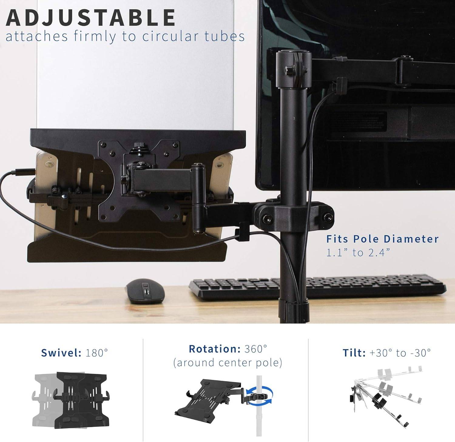 New VIVO Full Motion Pole Mount Laptop Holder Arm - photo 3