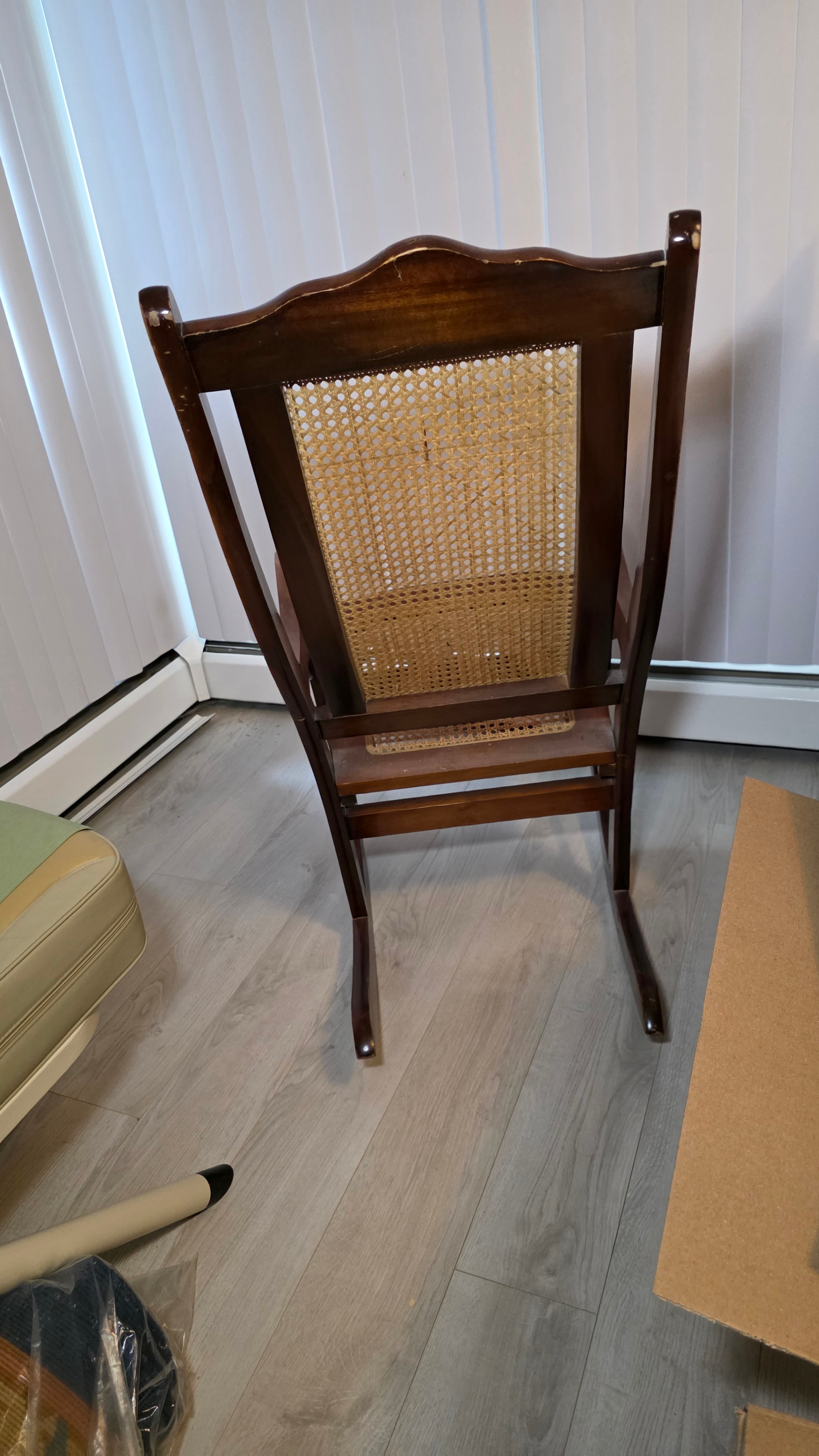 Wooden Rocking Chair with Cane Seat and Back - photo 4