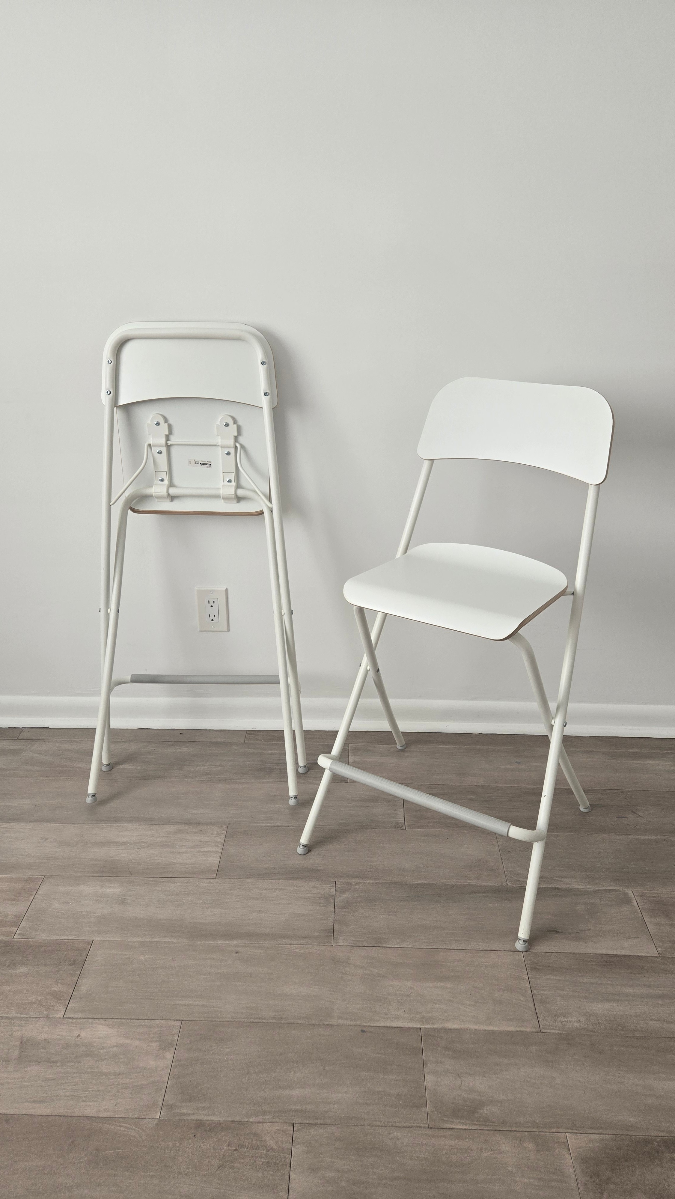 “IKEA White Folding Bar Chairs (Set of 2)”