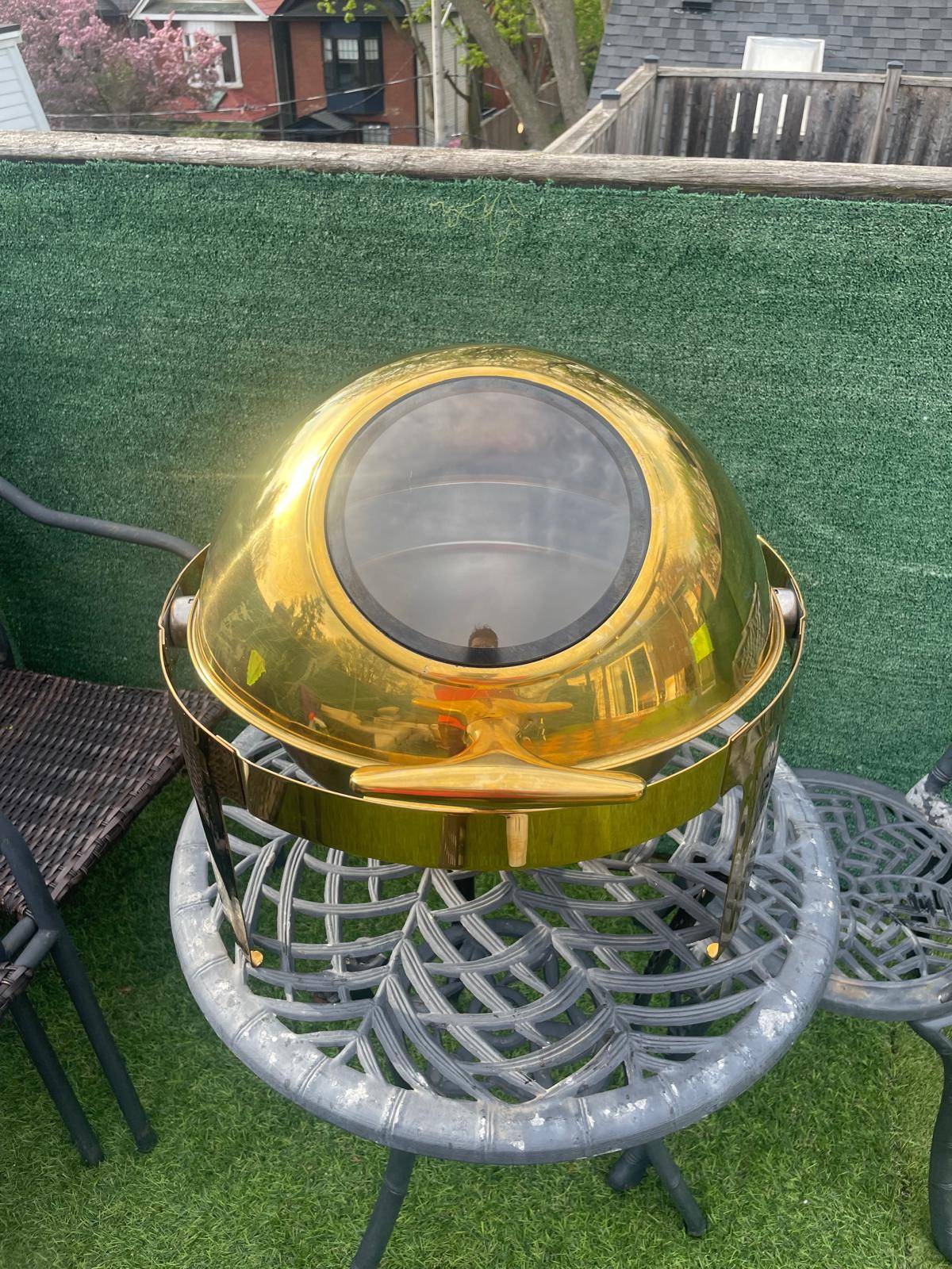 Round Gold Chafing Dish / Buffet Server – $100 each - photo 3