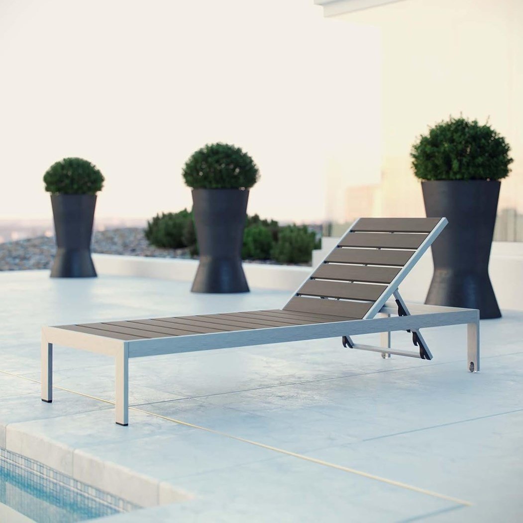 LEXMOD OUTDOOR PATIO ALUMINUM SUN LOUNGER NEW!!!! LAST ONE