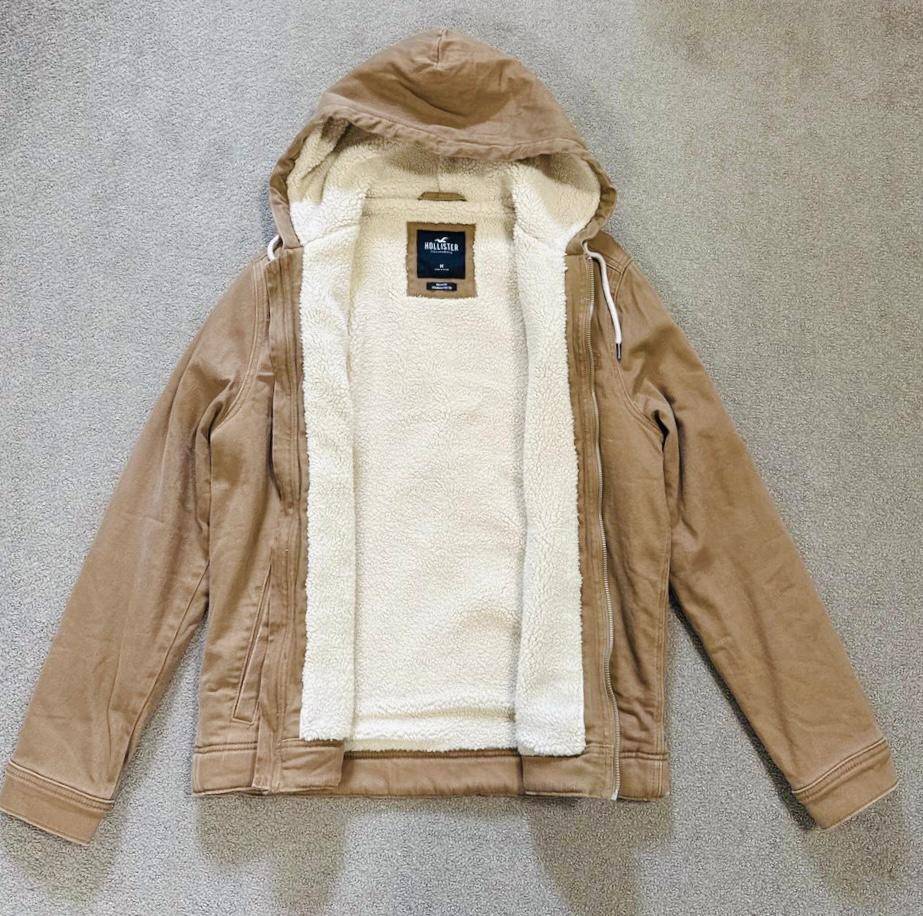 Hollister Sherpa Lined Hoodie Jacket