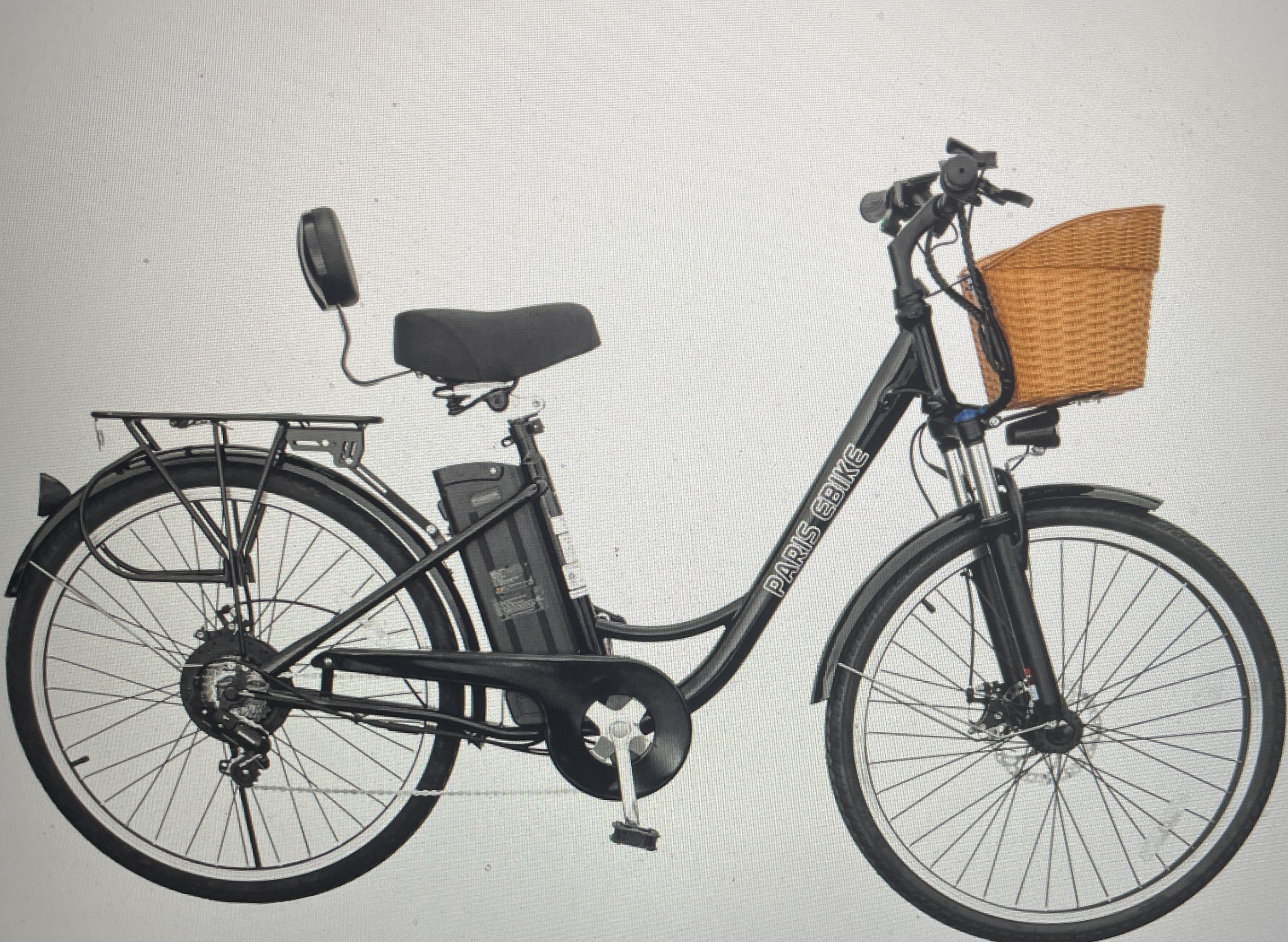 Paris 48V Deluxe Electric Bike - Black - NEW