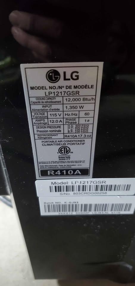LG Portable air conditioner - photo 4