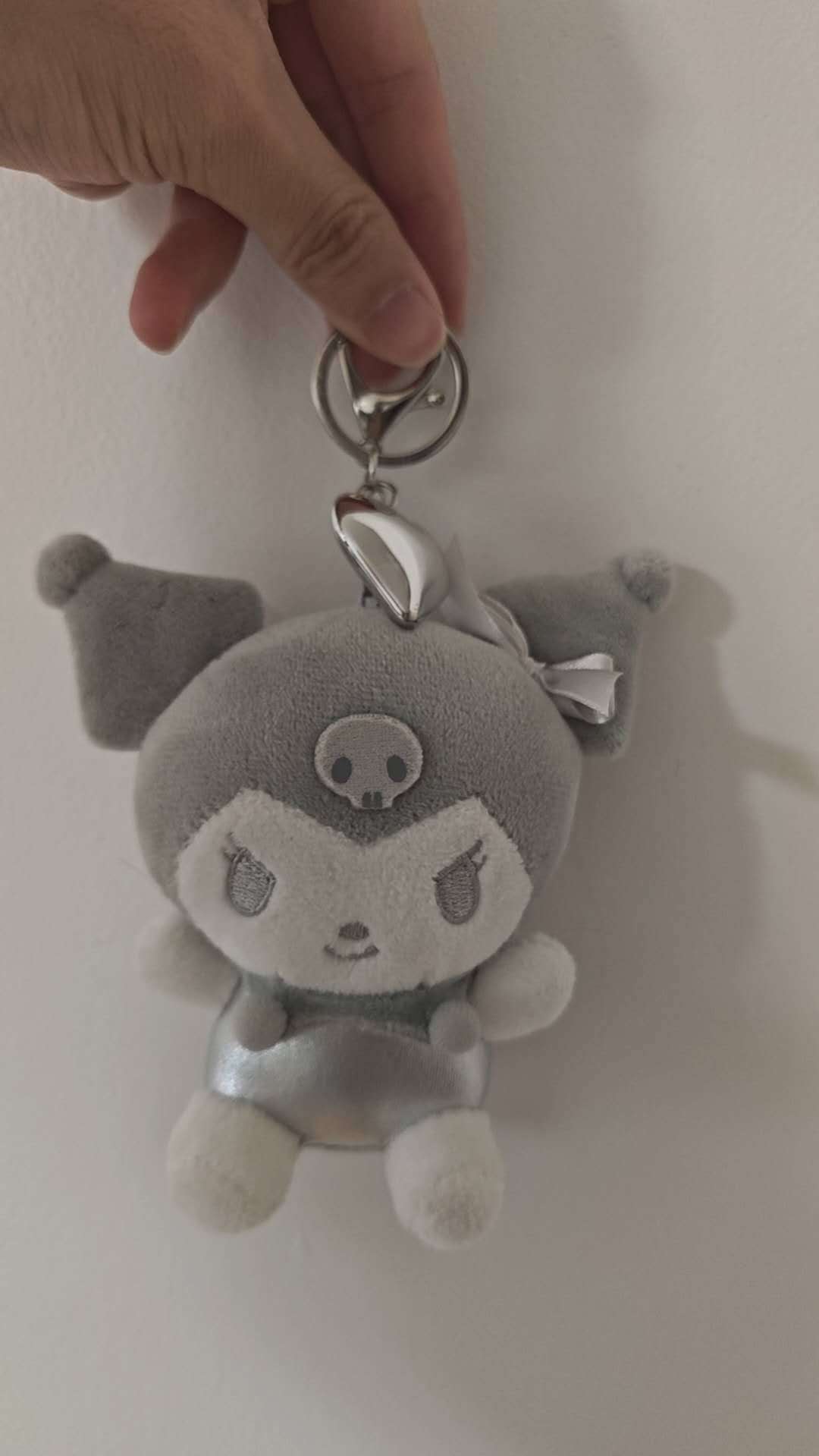 Kuromi-style Plush Keychain / Bag Charm - photo 2