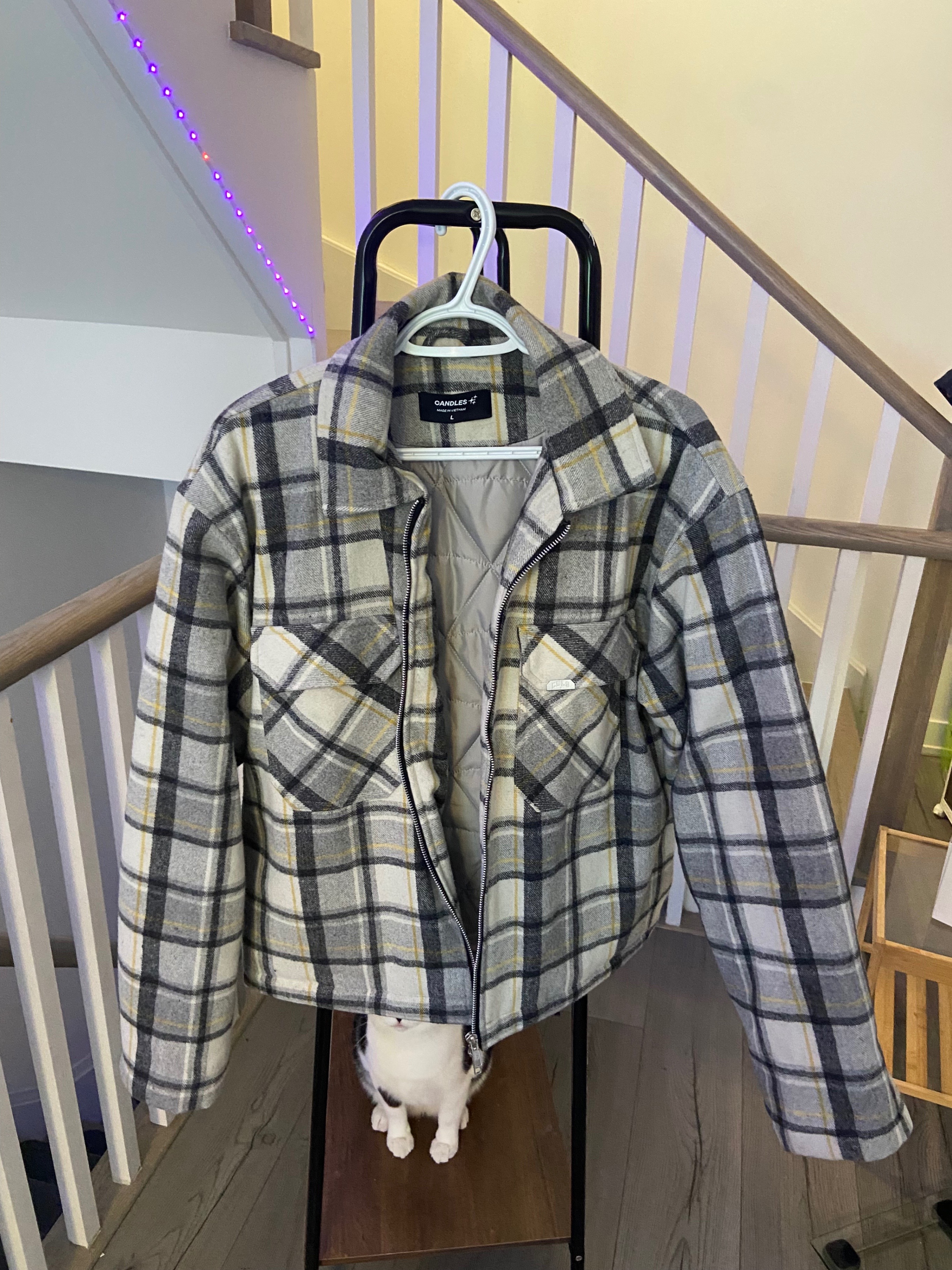 Candles jacket plaid size L