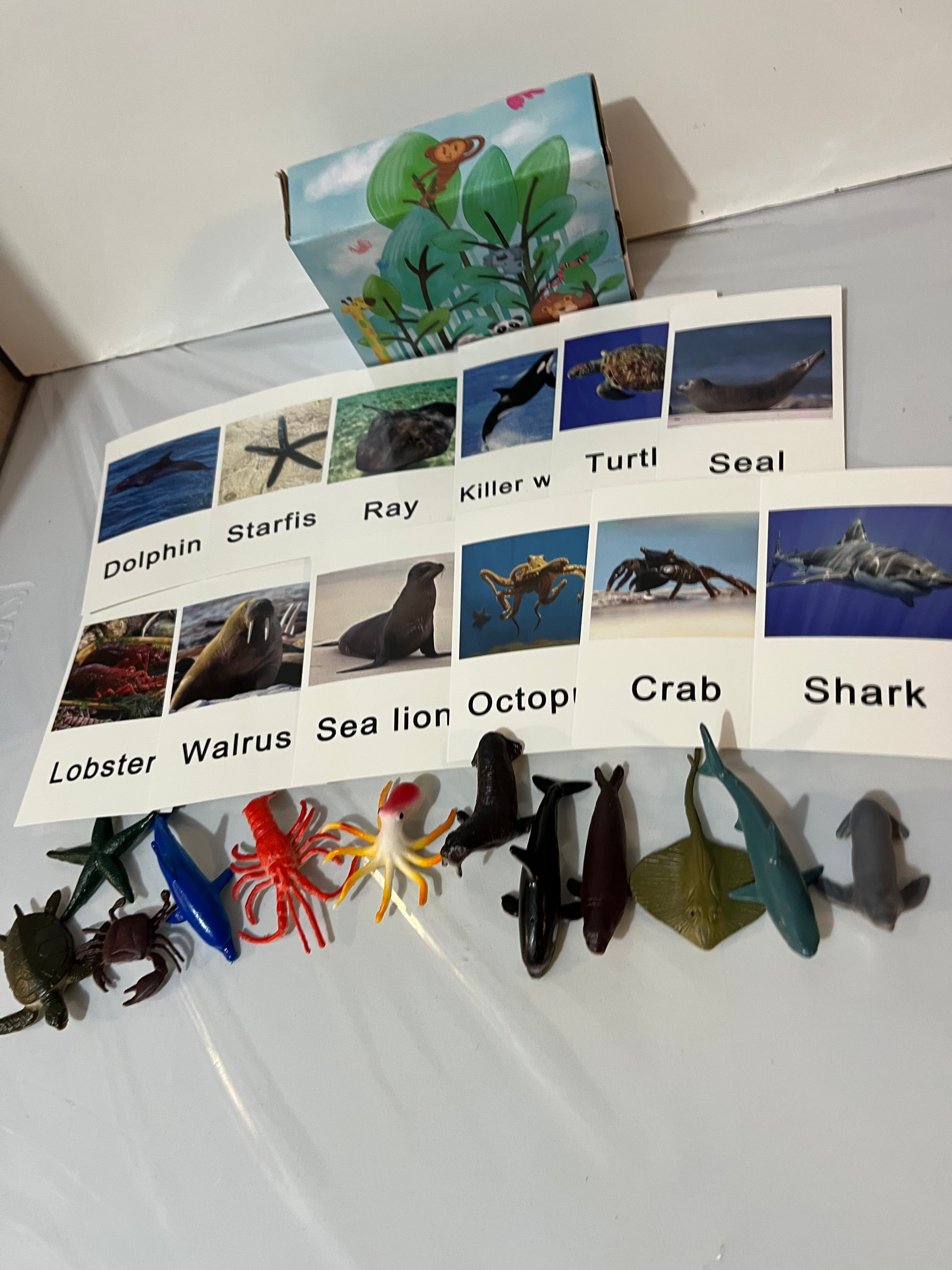 MEROCO Animal Matching Game with Cards & Figurines (Set of 3)