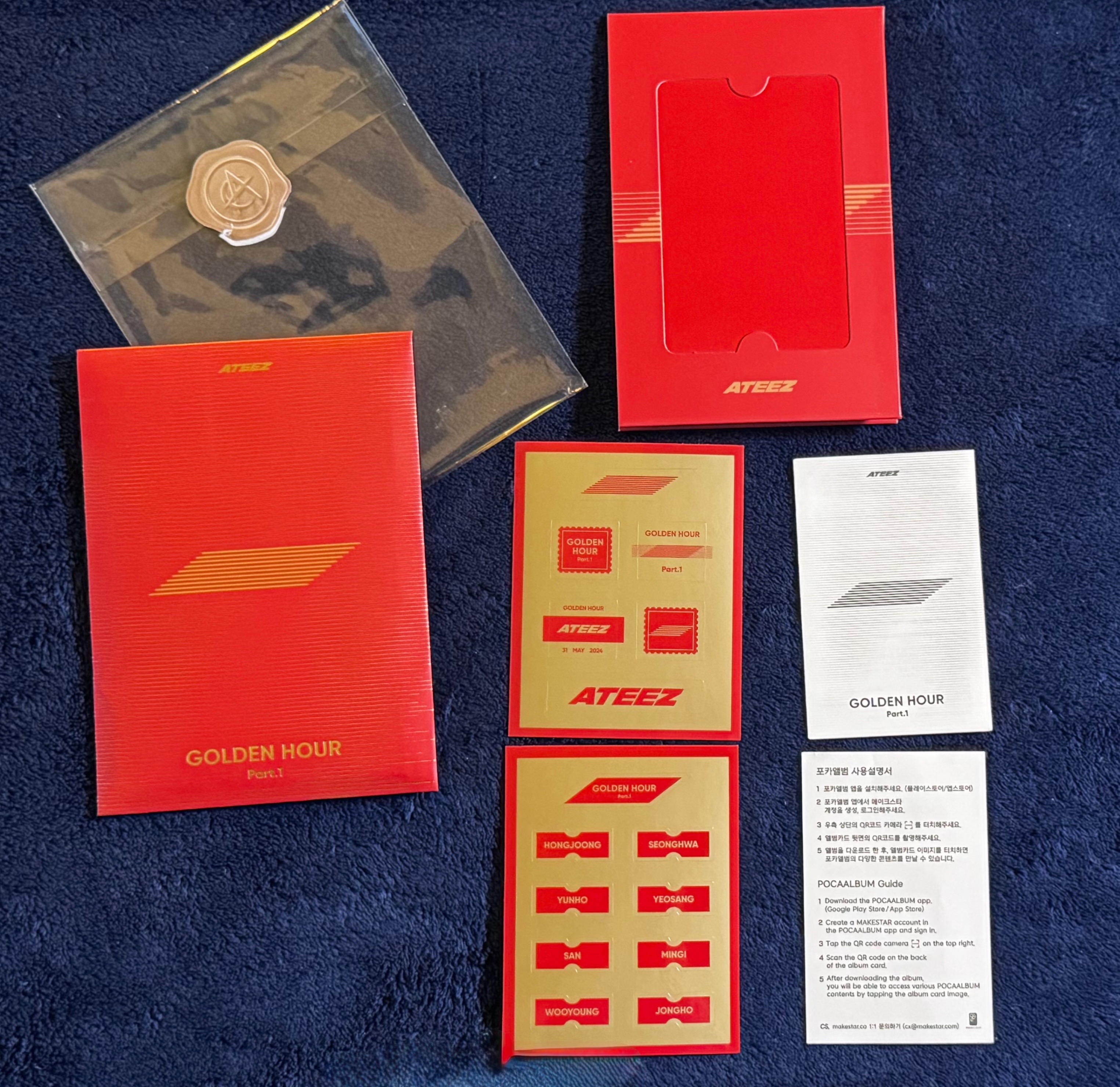 ATEEZ "Golden Hour : Part.1" POCA albums (INCLUSIONS ONLY) - photo 2
